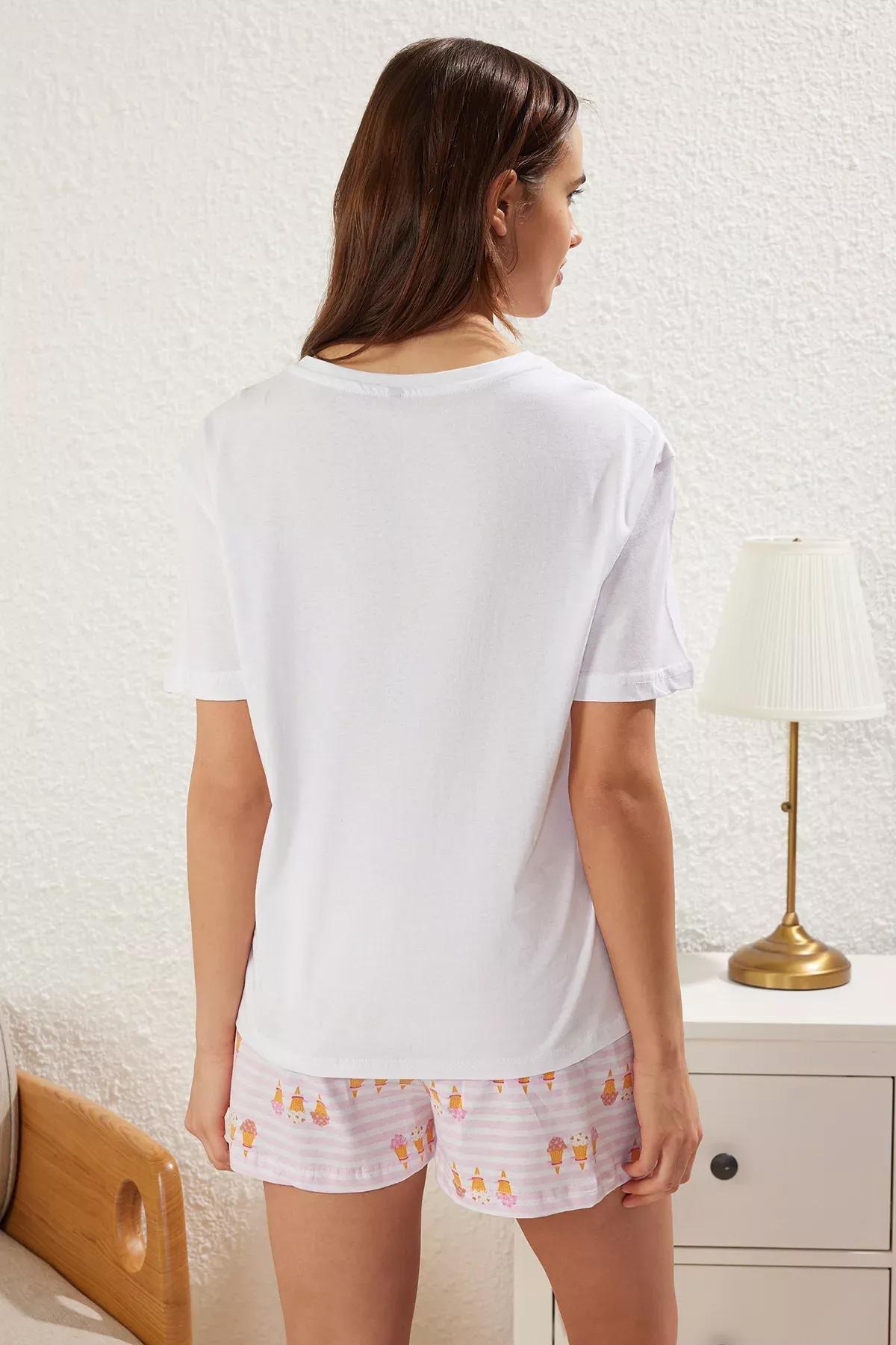 White Ice Cream Pajama Set, , large image number 4