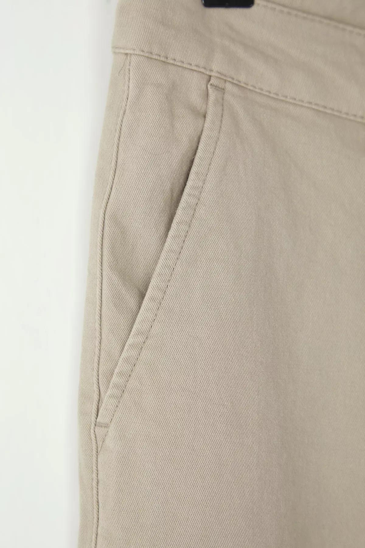 Beige Slim Fit Chino Trousers, , large image number 5