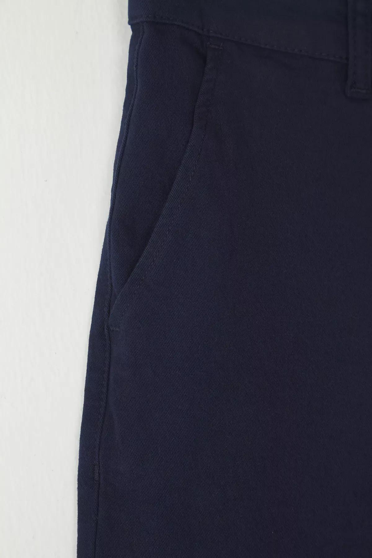 Navy Regular Fit Chino Gabardine Trousers, Navy blue, large image number 5