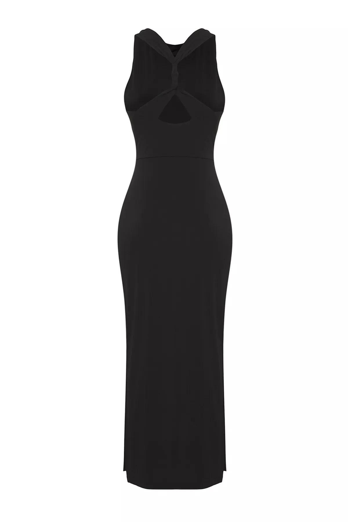 Black Limited Edition Bodycon Maxi Dress, BLACK, large image number 3
