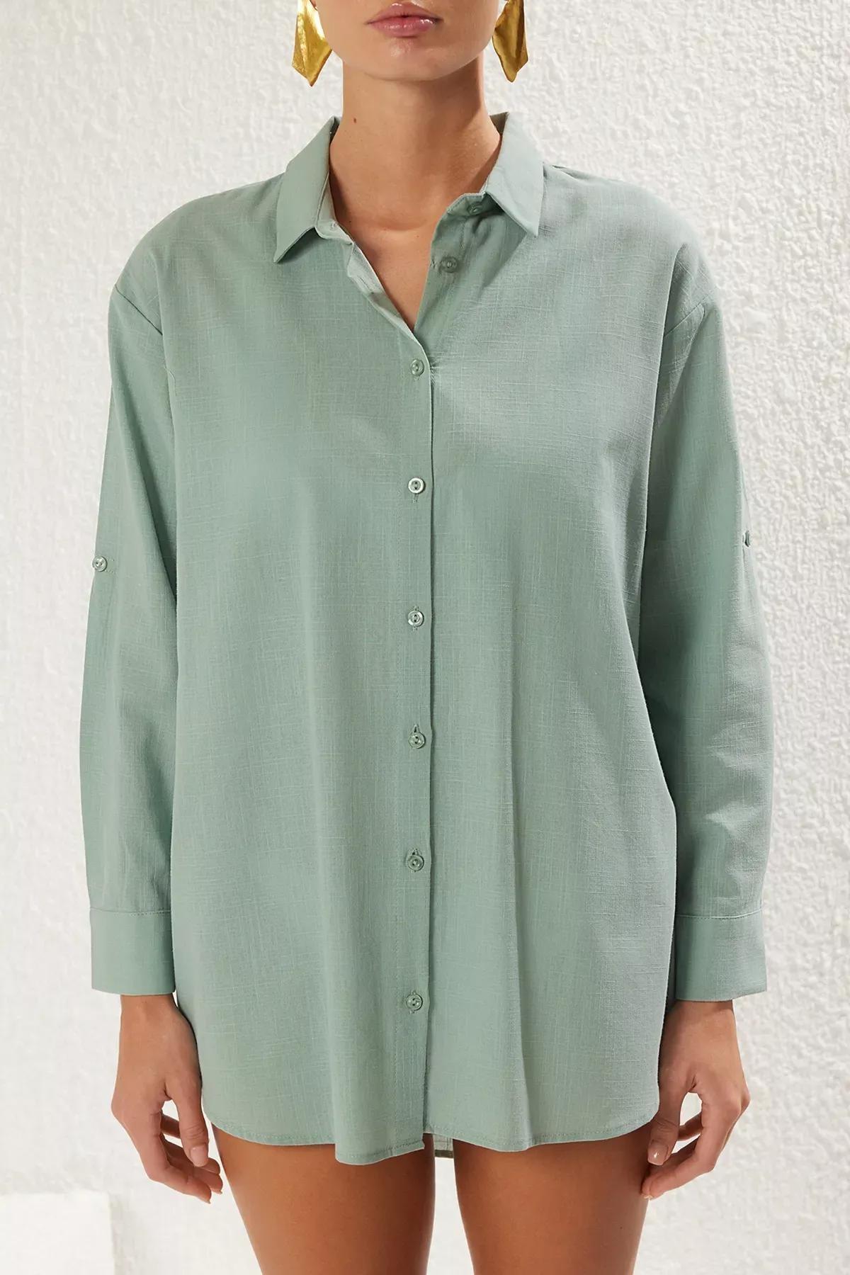 Green Flamed Beach Shirt, , large image number 2