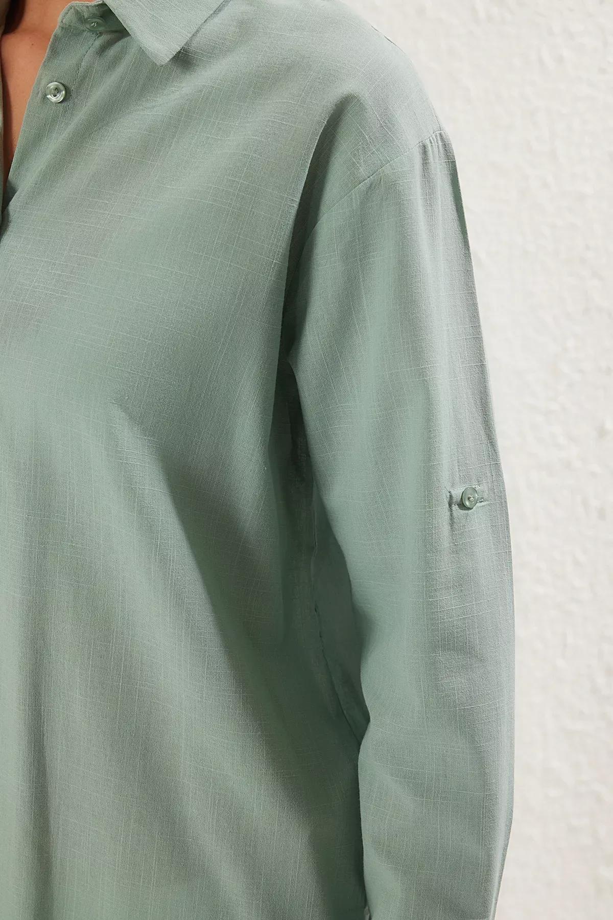 Green Flamed Beach Shirt, , large image number 3