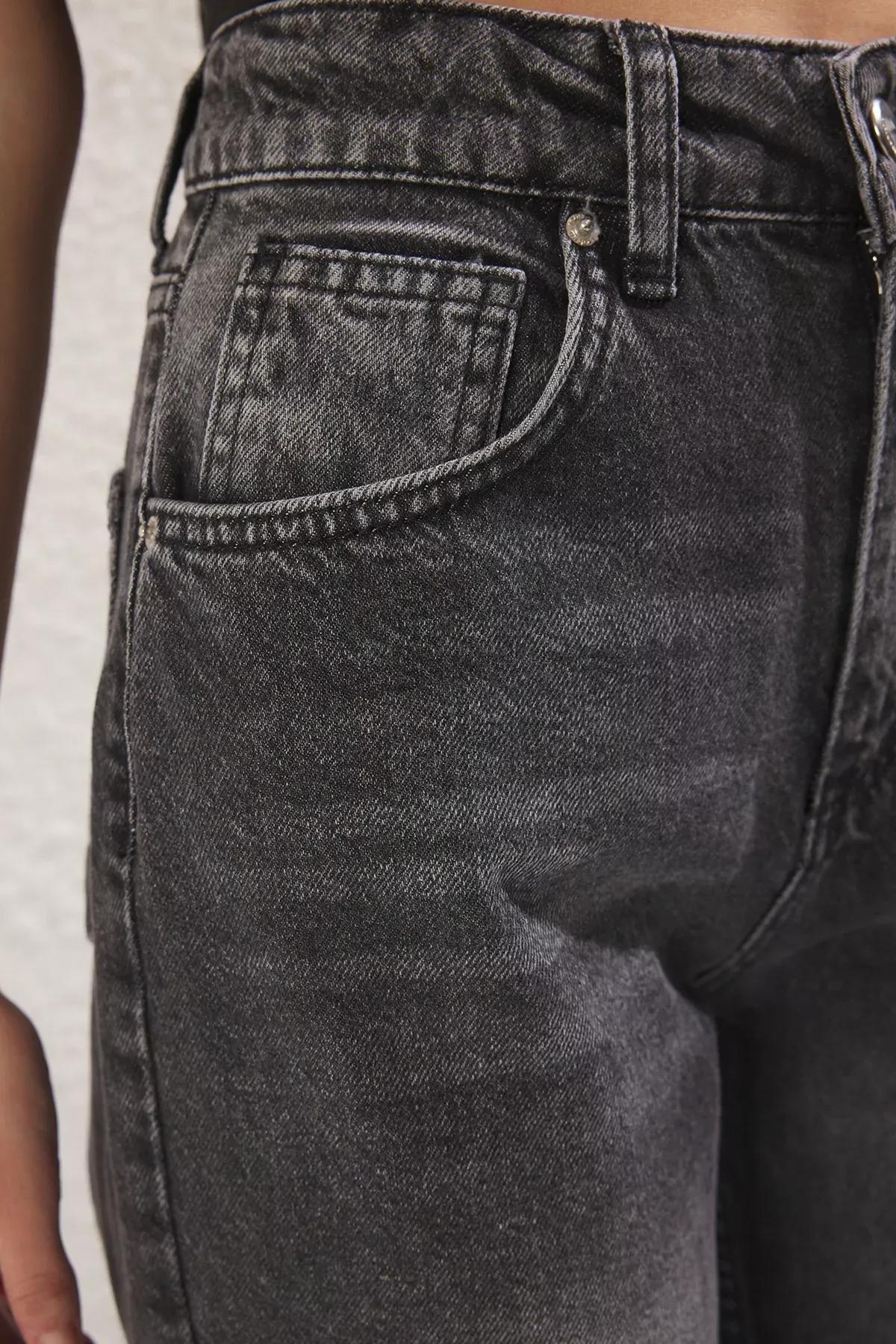 Grey Wide Leg High-Waist Jeans, , large image number 3
