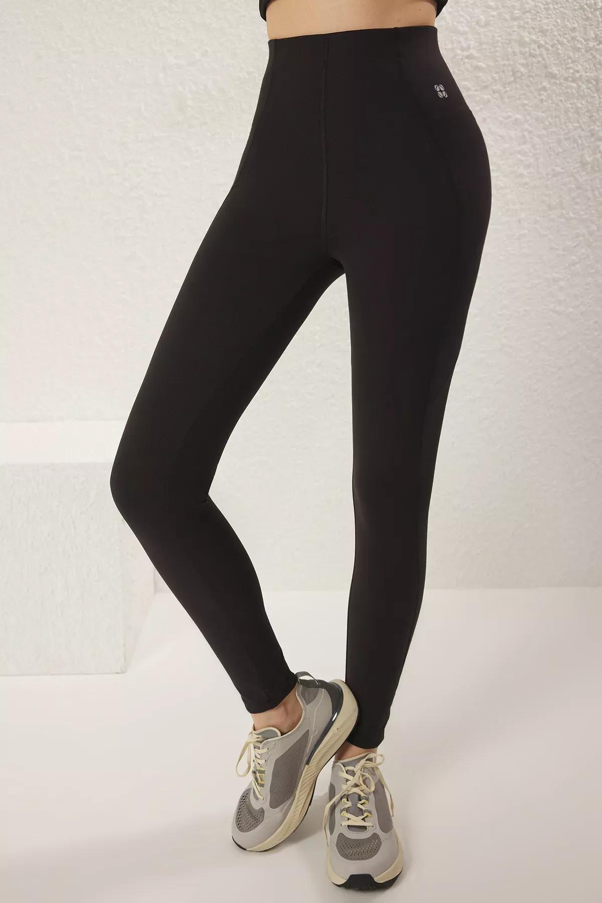 Black Soft Reflective Sports Tights, , large image number 2
