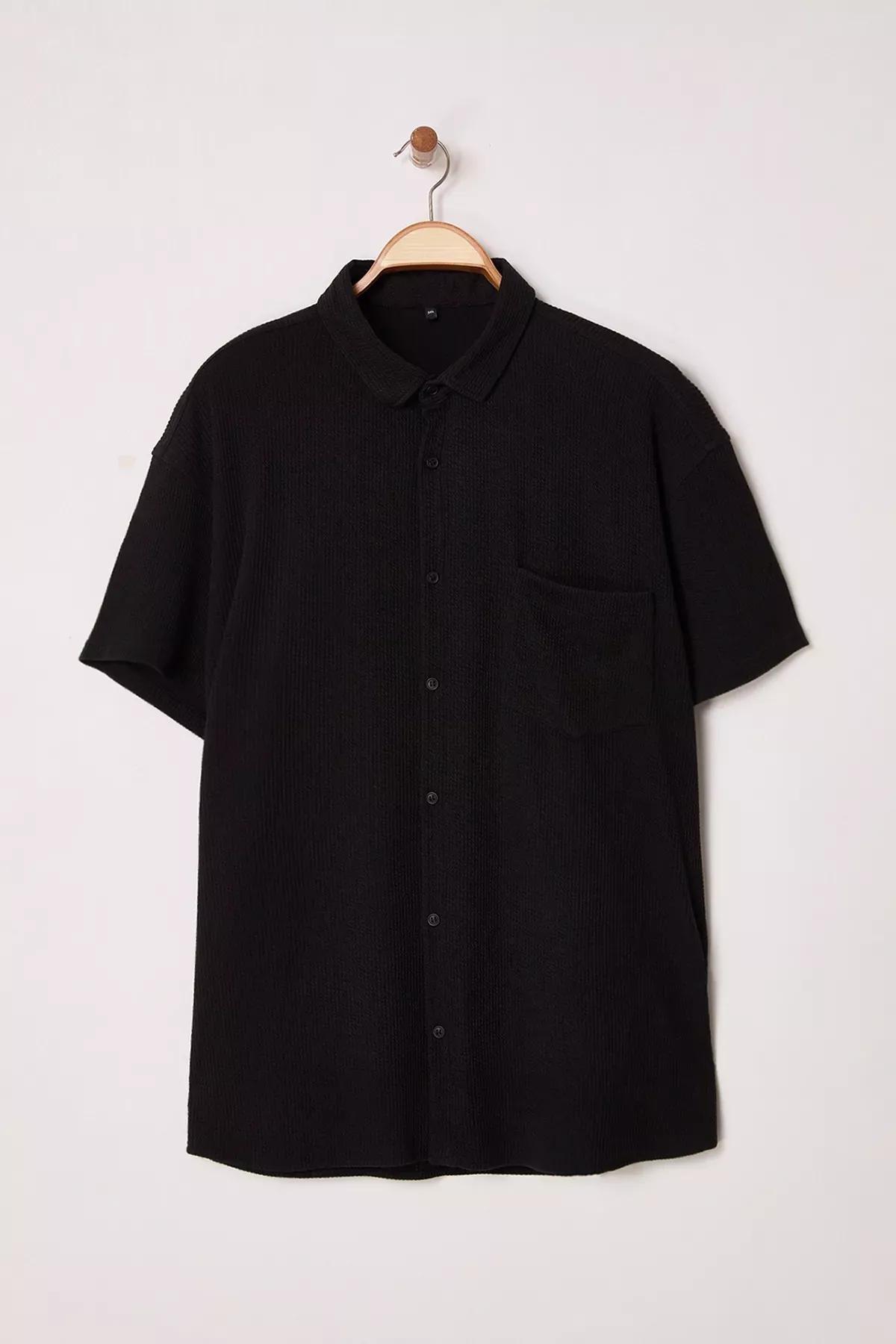Black Camisole Knit Plus Shirt, , large image number 0