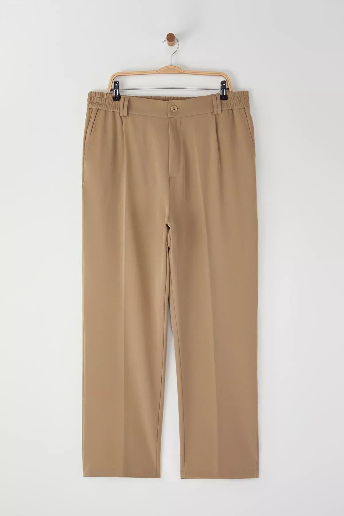 Beige Relaxed Woven Body Trousers, , large image number 2