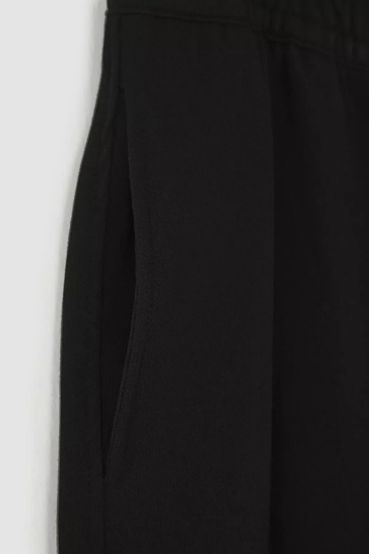 Black Straight Fit Plus-Size Trousers, , large image number 2