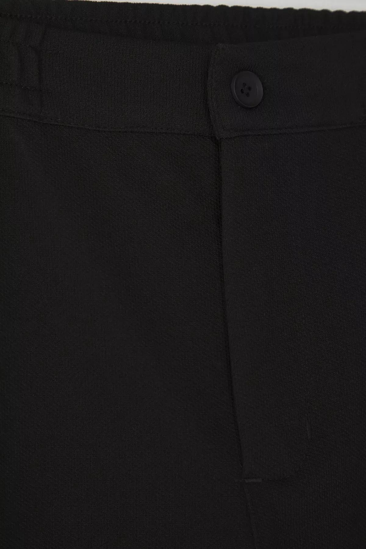 Black Straight Fit Plus-Size Trousers, , large image number 3