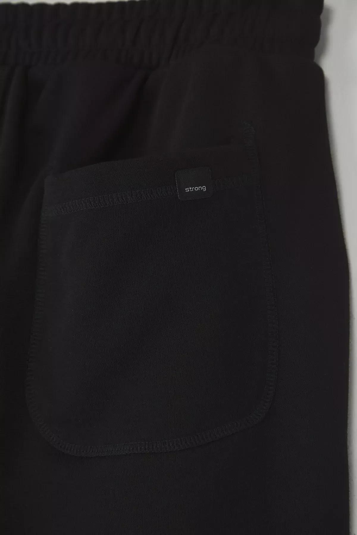 Black Regular Cut Cardigan Shorts, BLACK, large image number 8