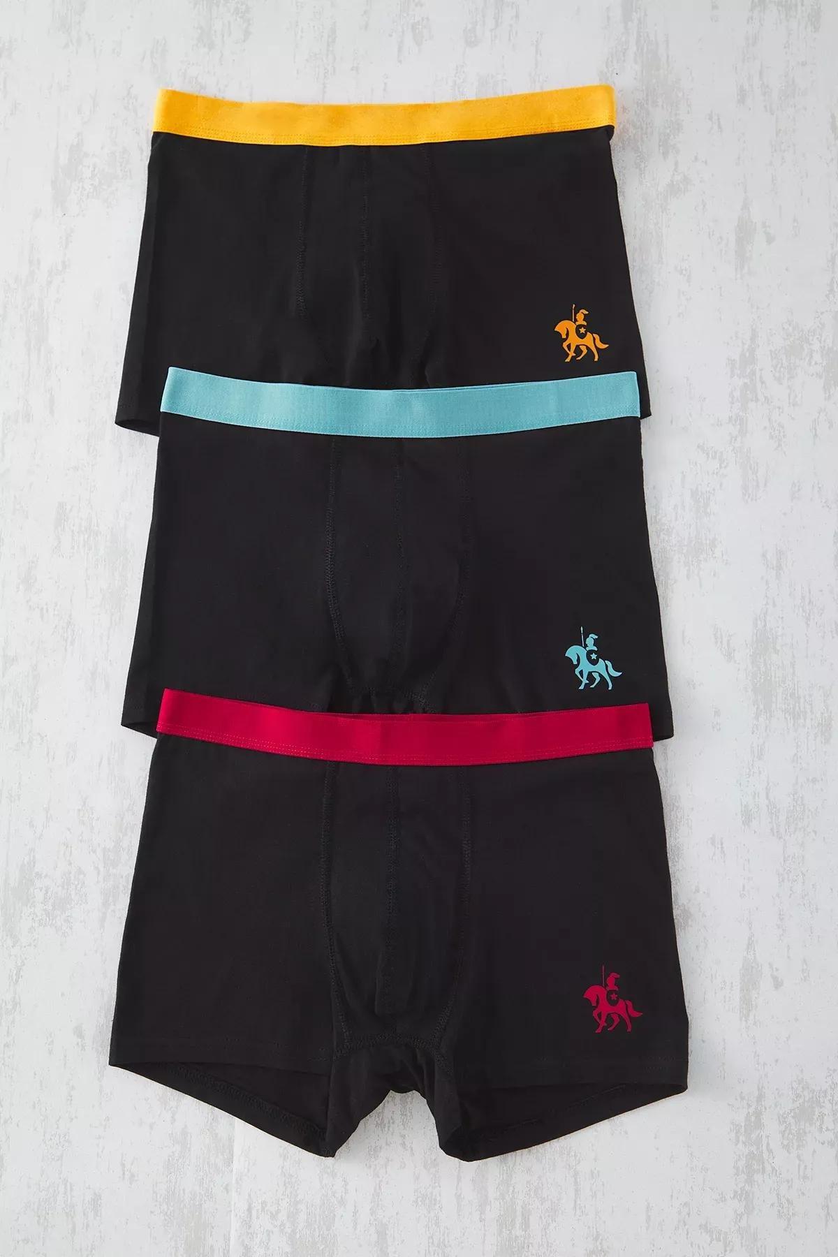Black Boxers, set of 3, , large image number 0