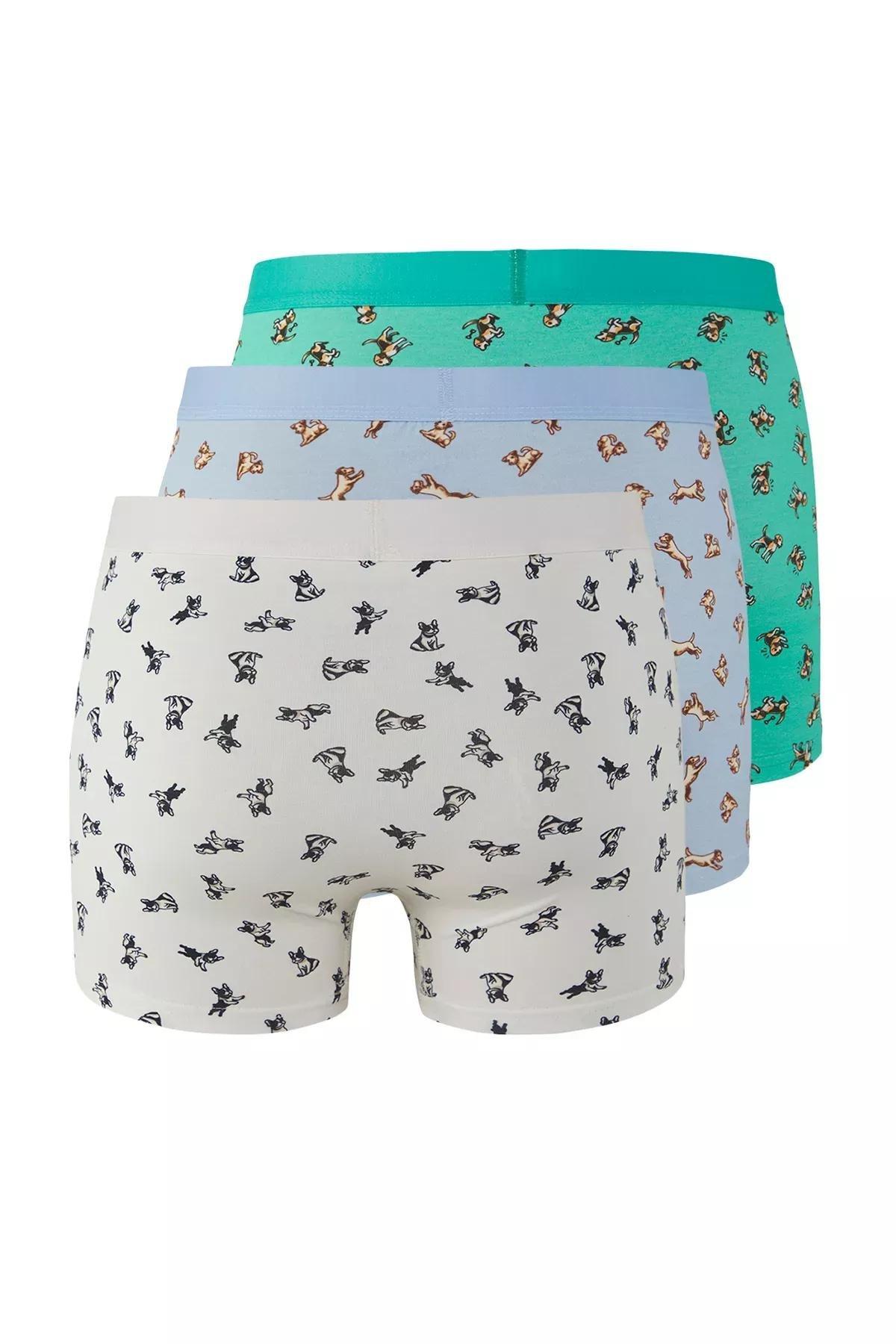 Multicoloured Animal Print Boxers, Set of 3, , large image number 1