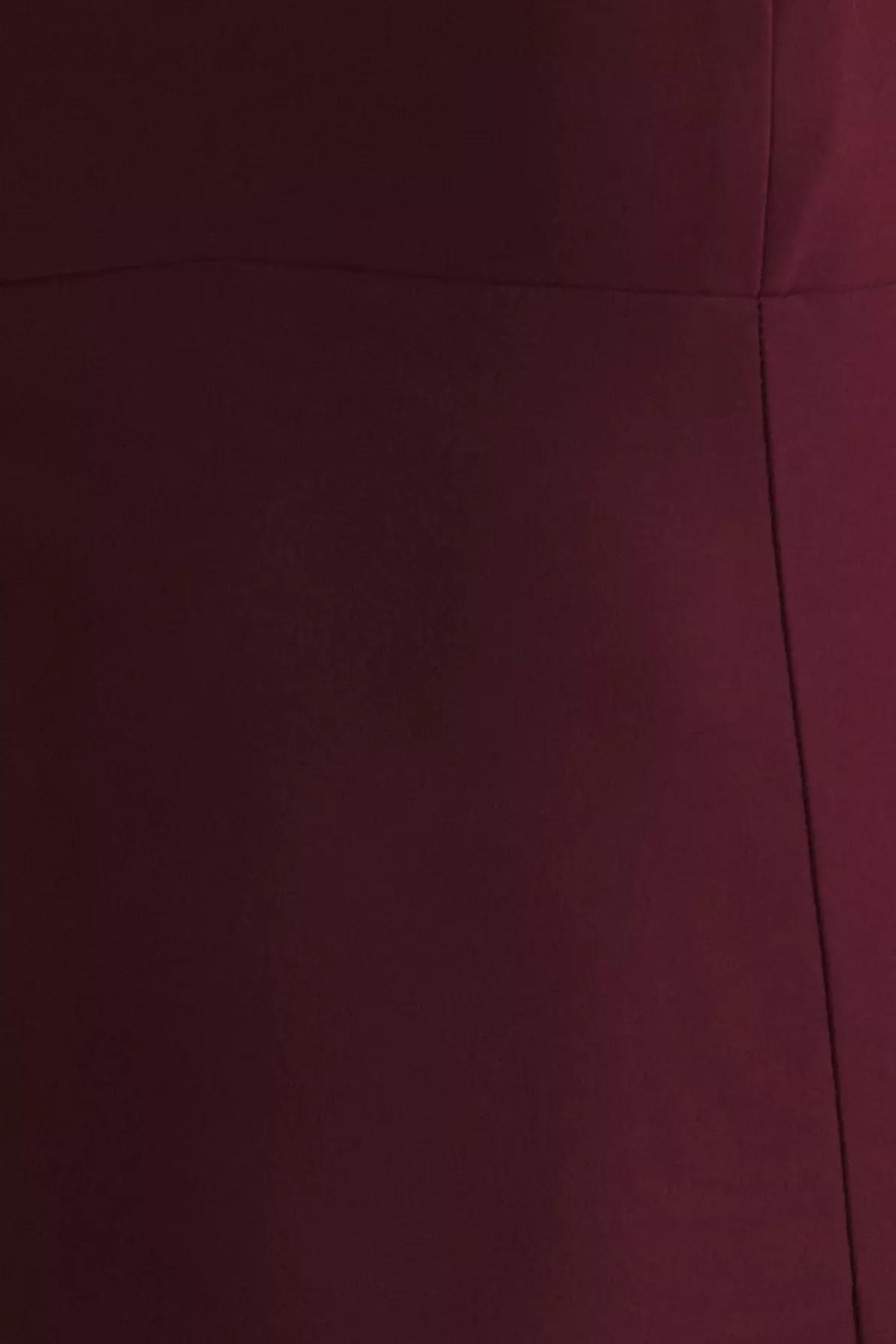 فستان منسوج متوسط الطول، برغندي, C101_7277, large image number 3