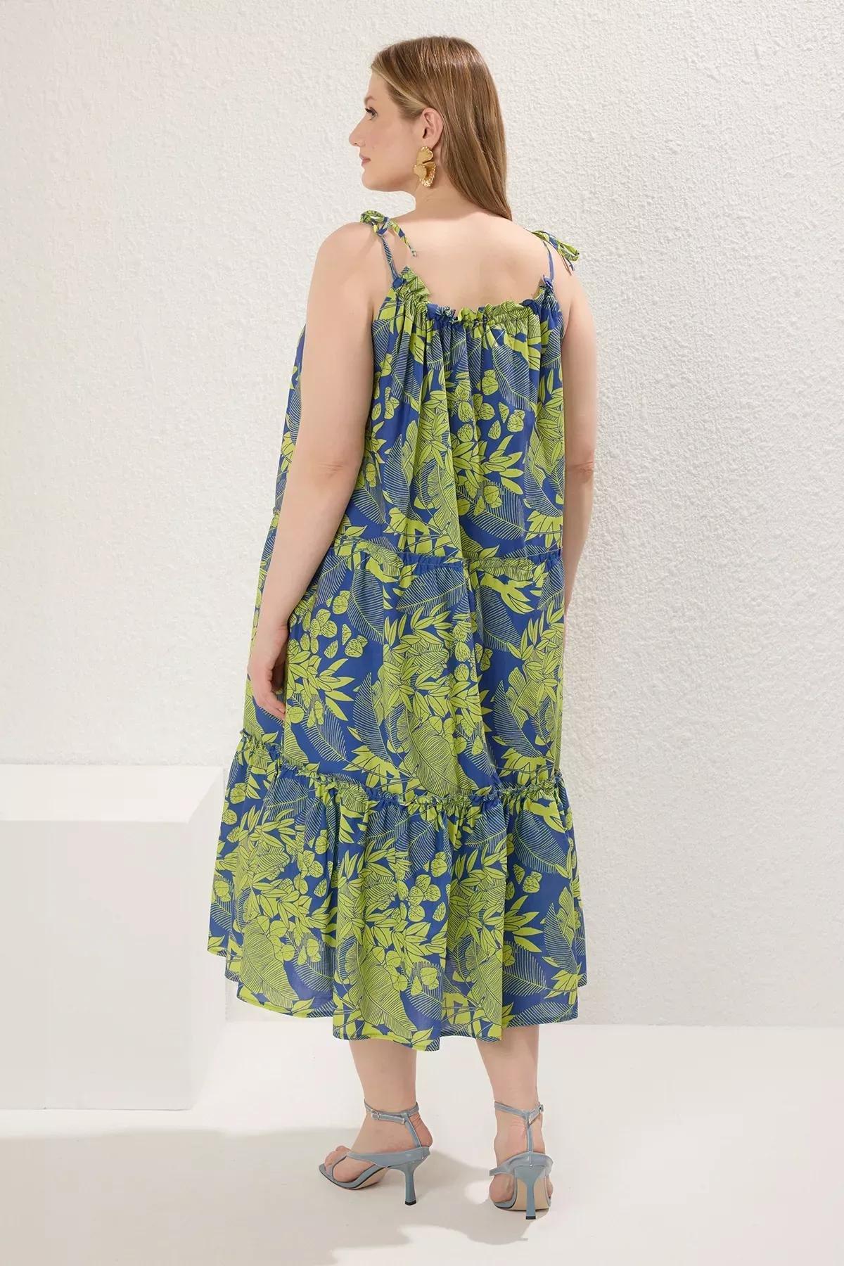 Multicolour Ruffled Woven Plus-Size Dress, Very colorful, large image number 3