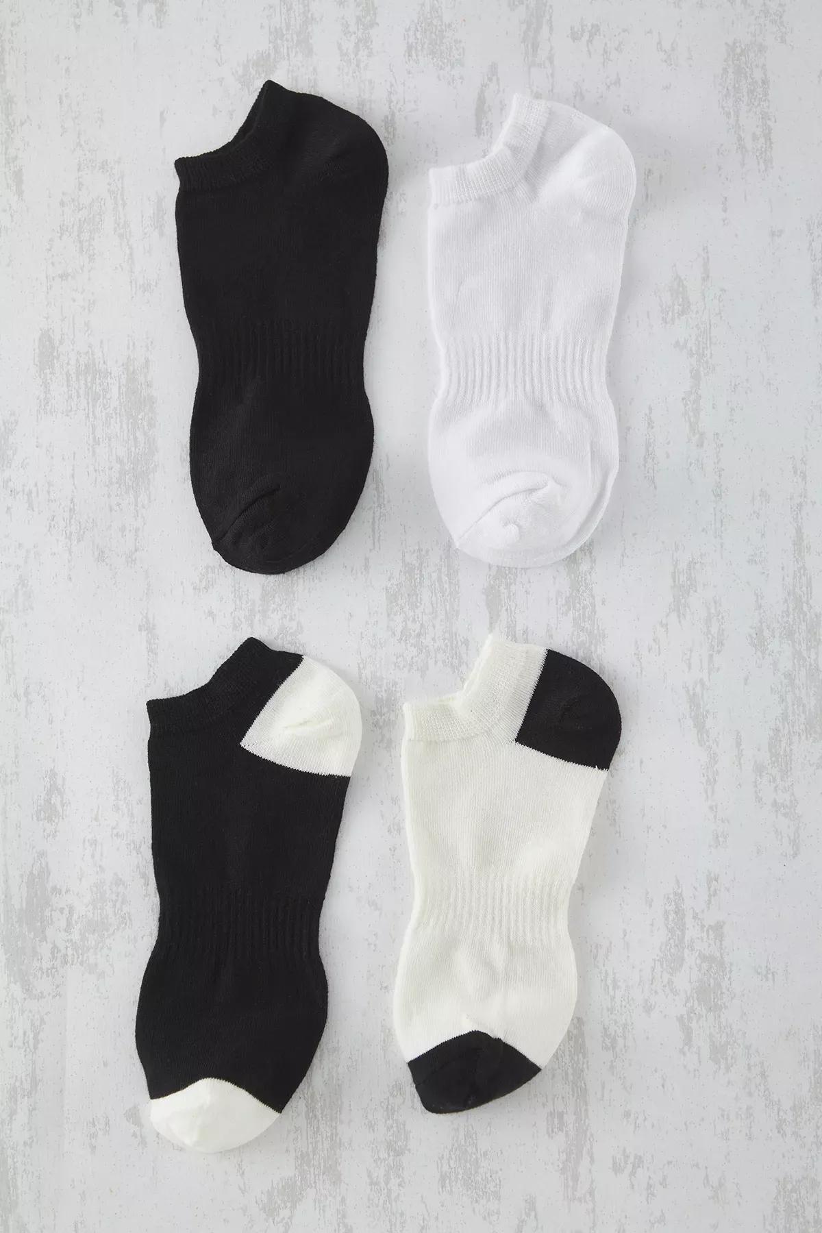Black-Beige Unisex Set of 4 Socks, Very colorful, large image number 0