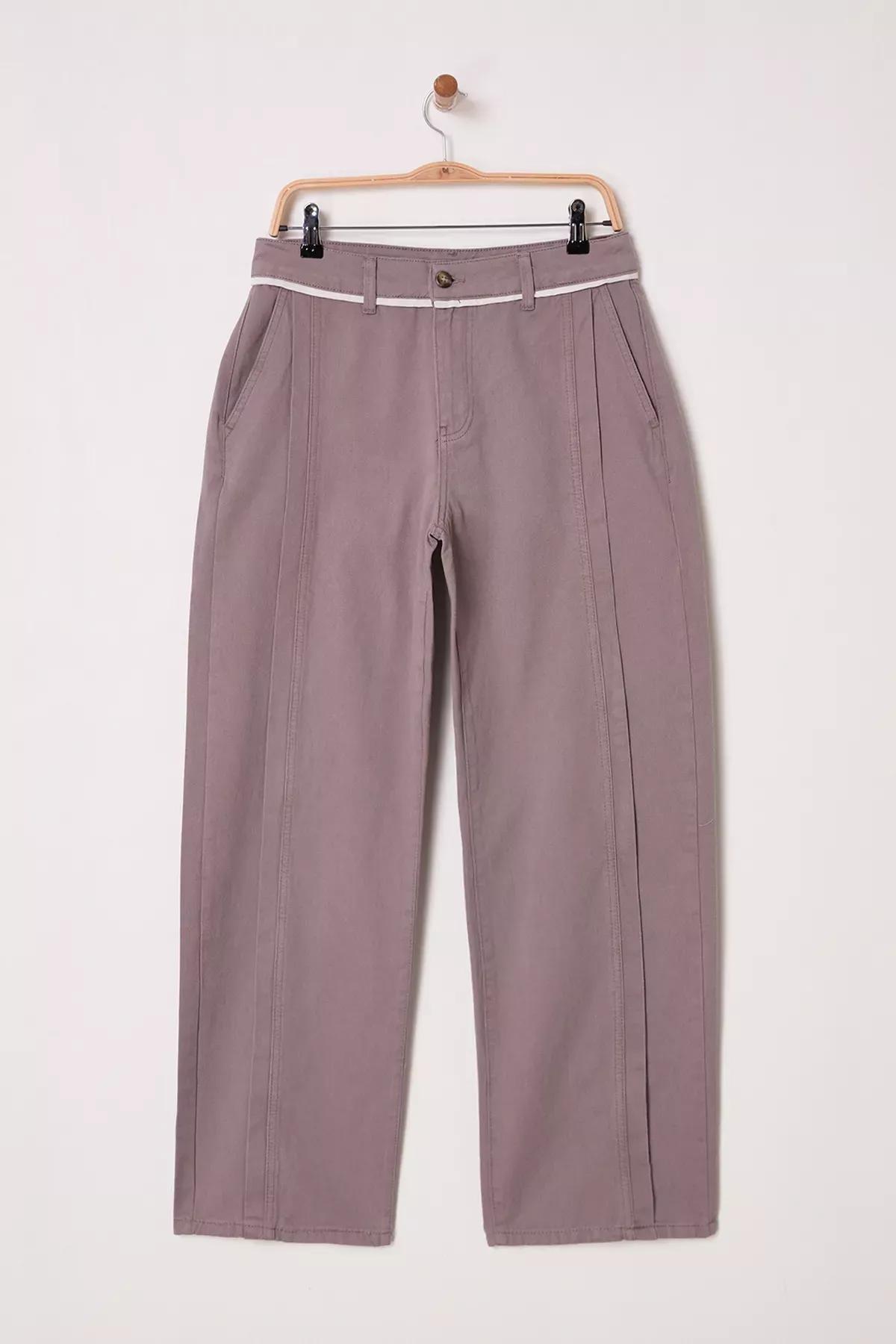 Brown Wide Leg Trousers, , large image number 0