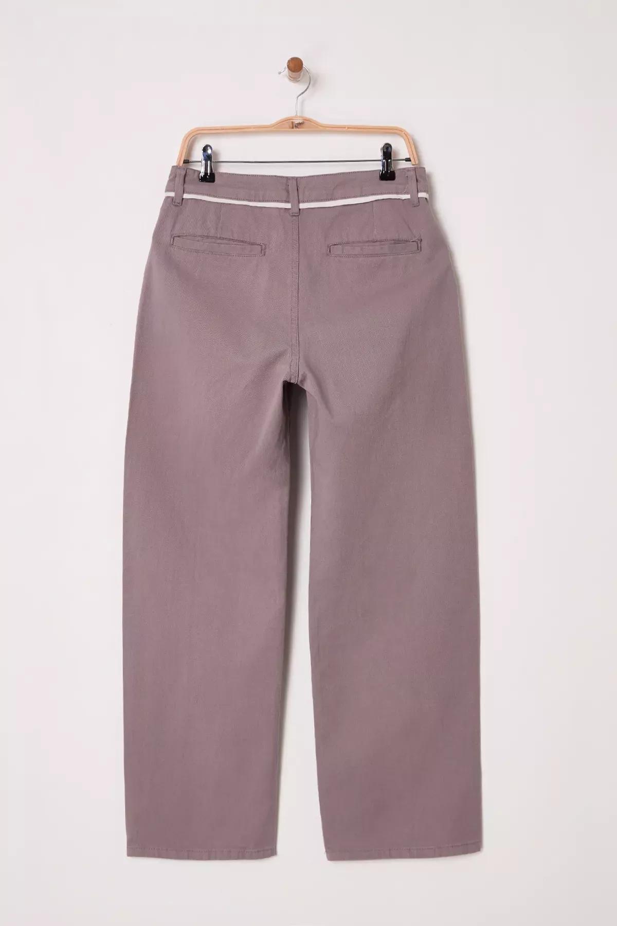 Brown Wide Leg Trousers, , large image number 3