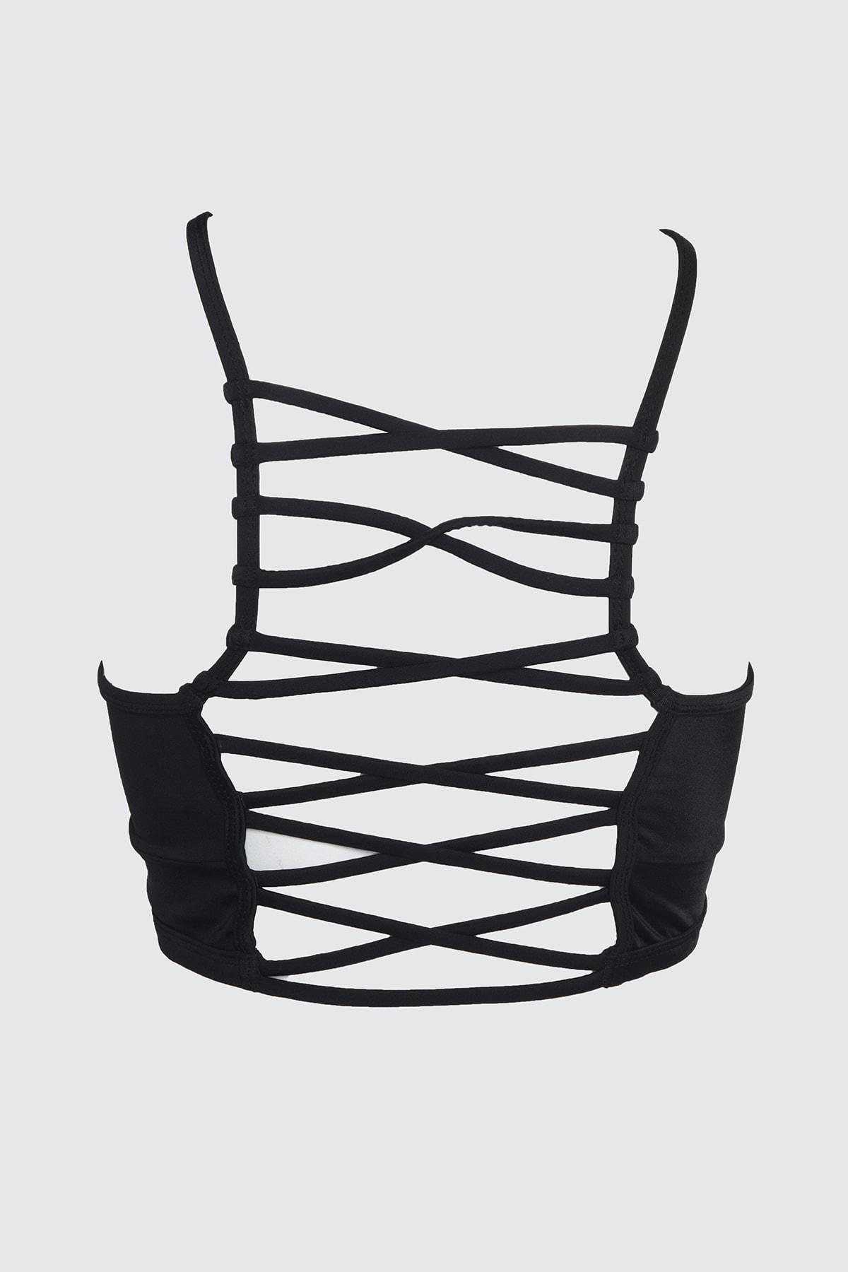 Black Plain Bikini Top, , large image number 5