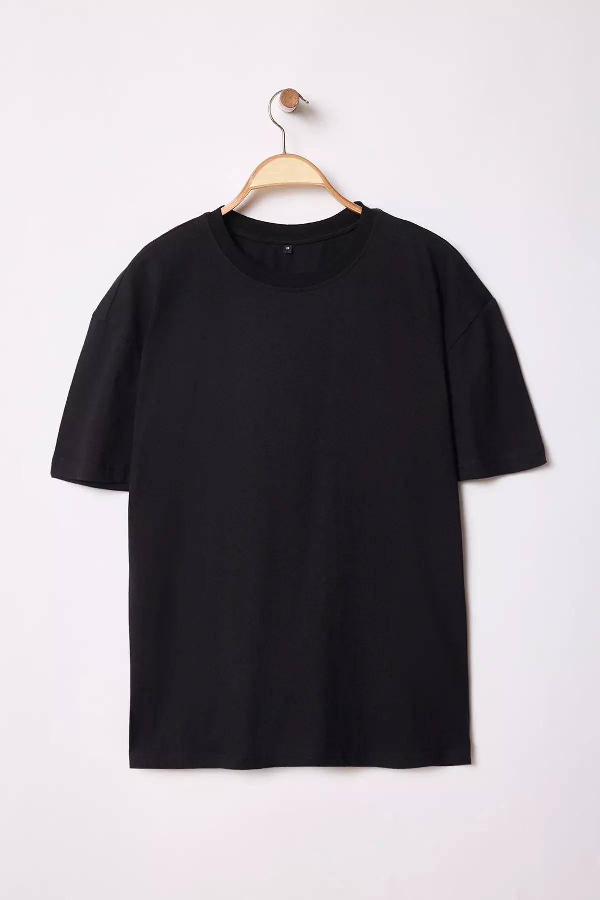 Black Animal Print T-Shirt, , large image number 4