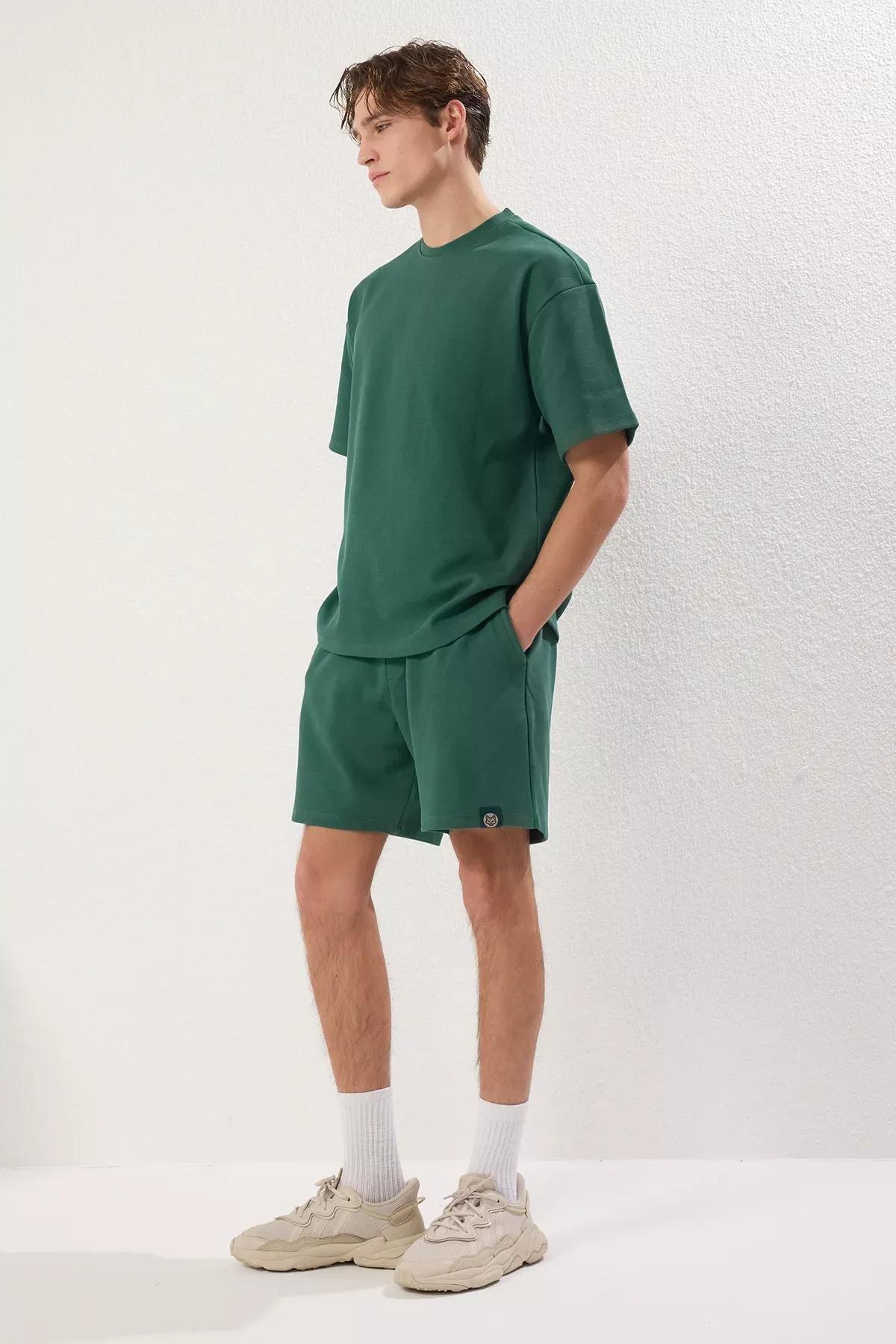 Green Oversize Tracksuit Set, Emerald, large image number 1