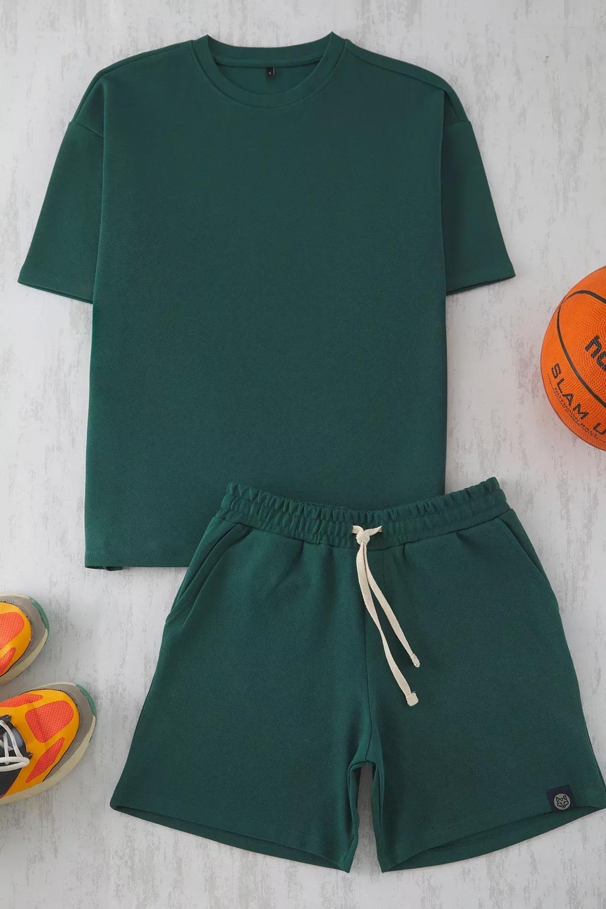 Green Oversize Tracksuit Set, Emerald, large image number 4