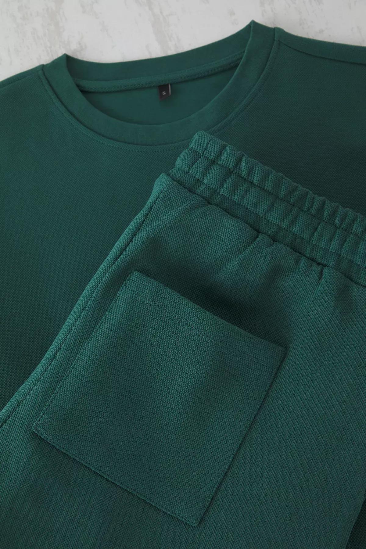 Green Oversize Tracksuit Set, Emerald, large image number 5