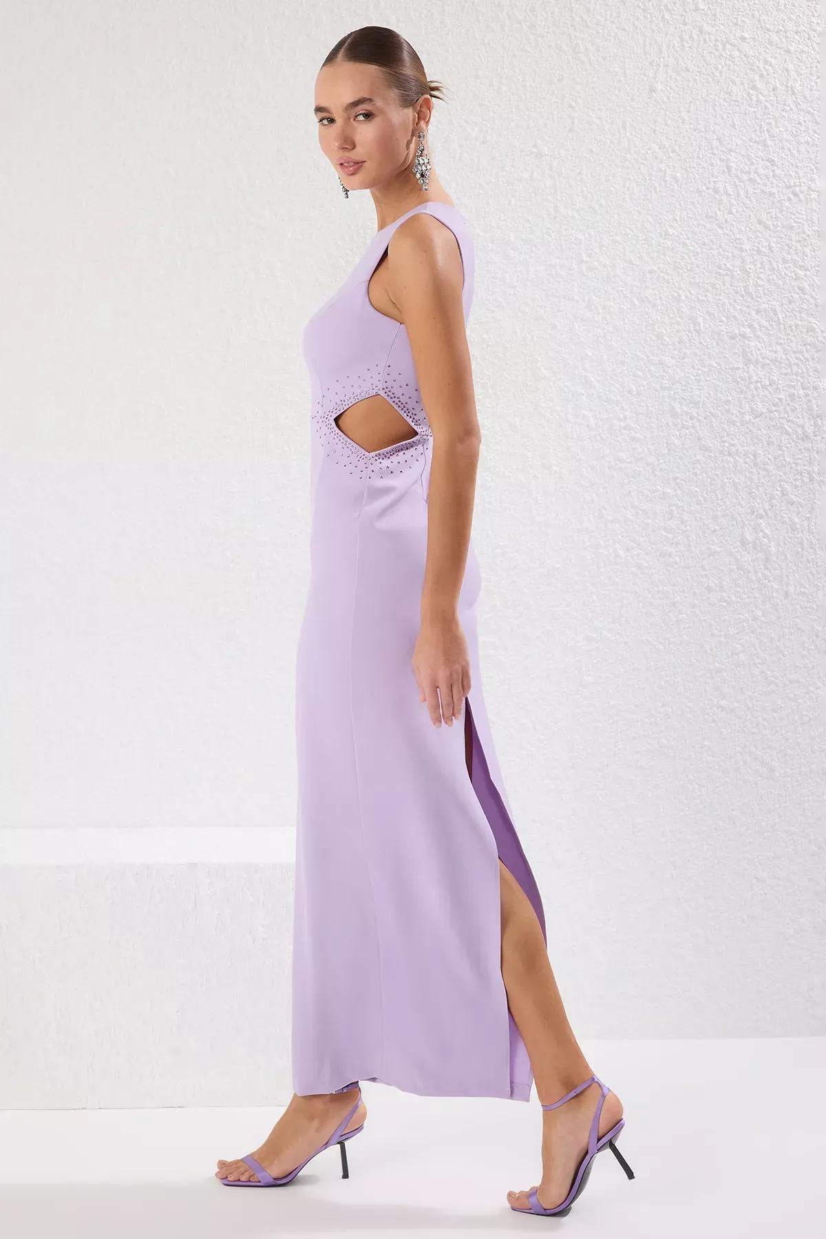 Purple Printed Occasionwear Dress, , large image number 0