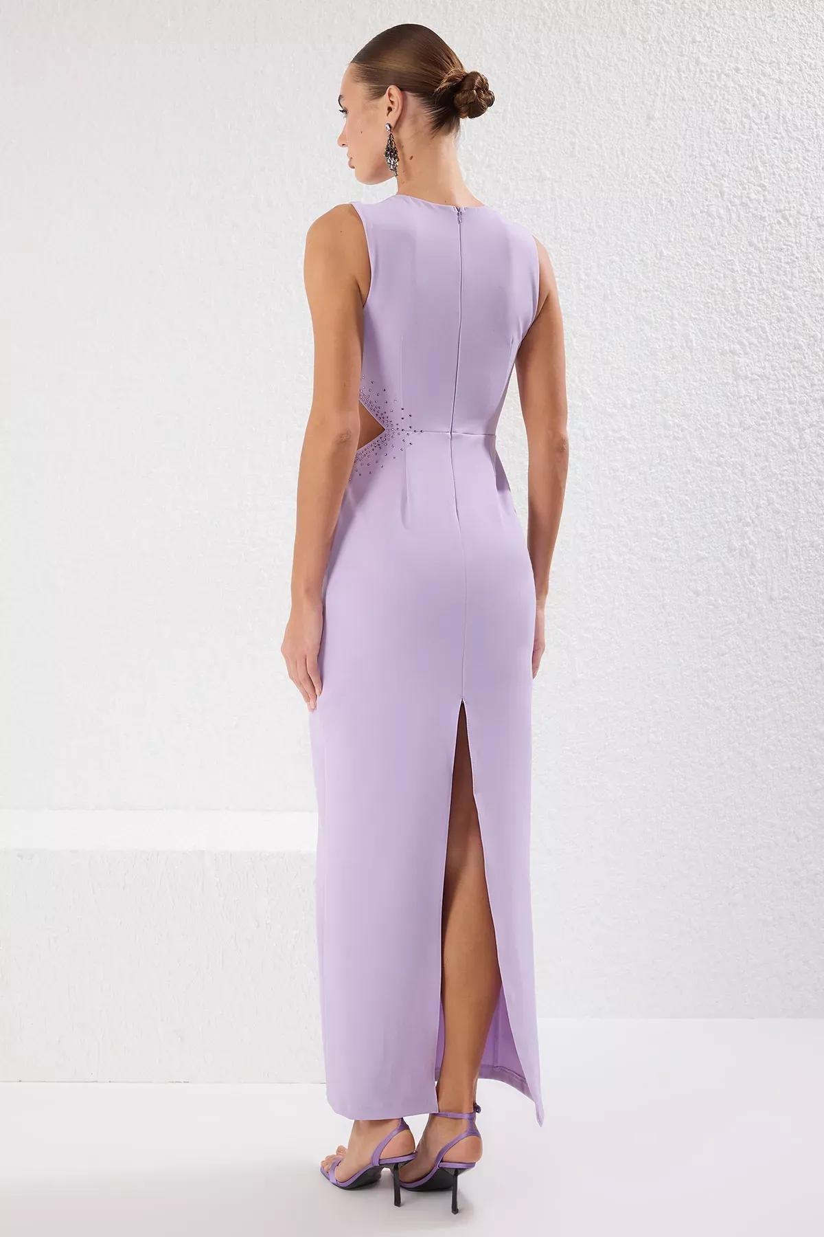 Purple Printed Occasionwear Dress, , large image number 3