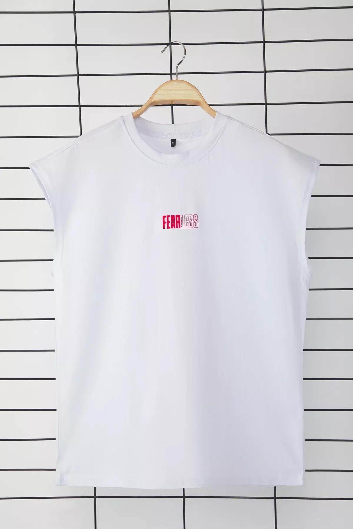 White Oversize Printed T-Shirt, , large image number 3