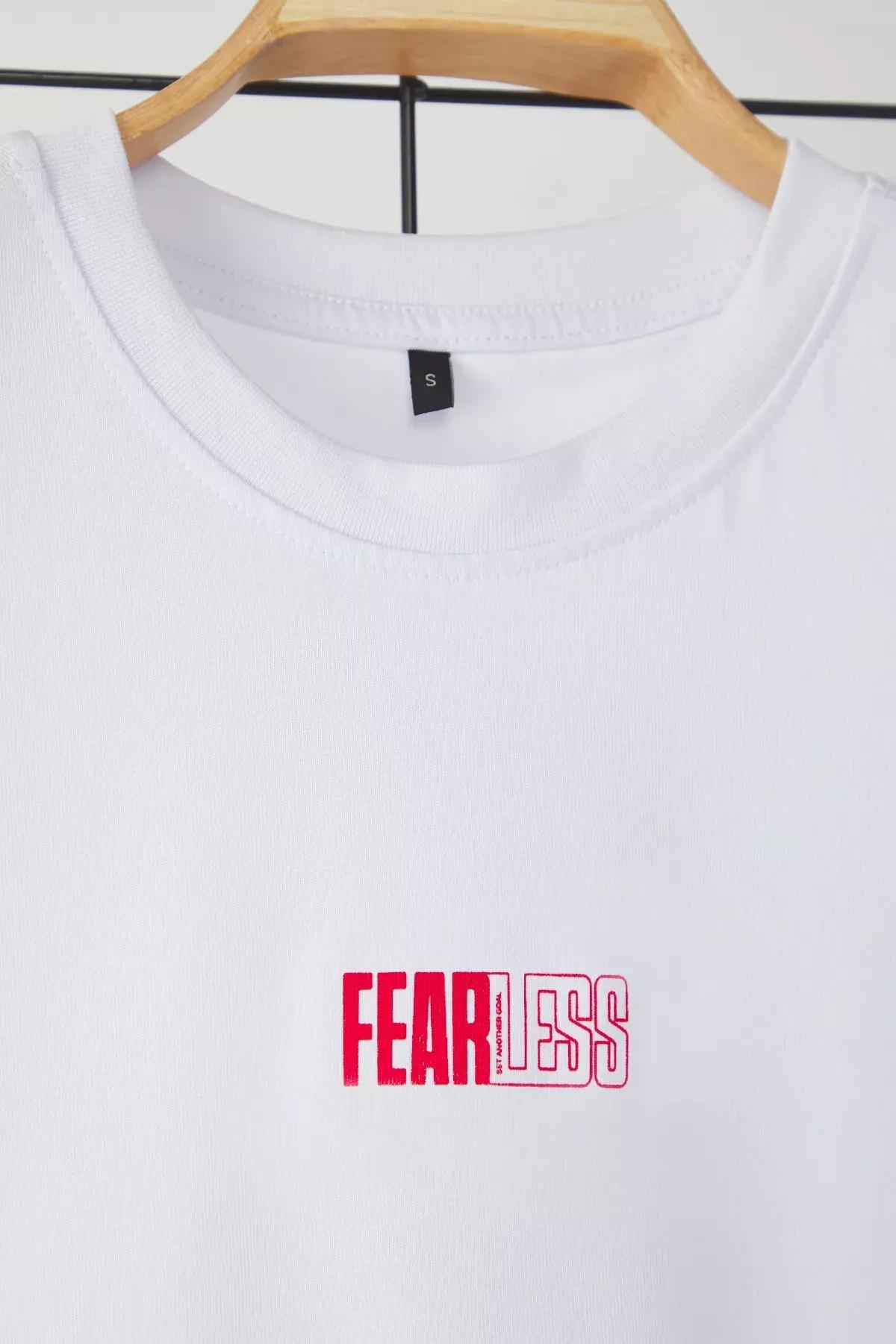 White Oversize Printed T-Shirt, , large image number 4
