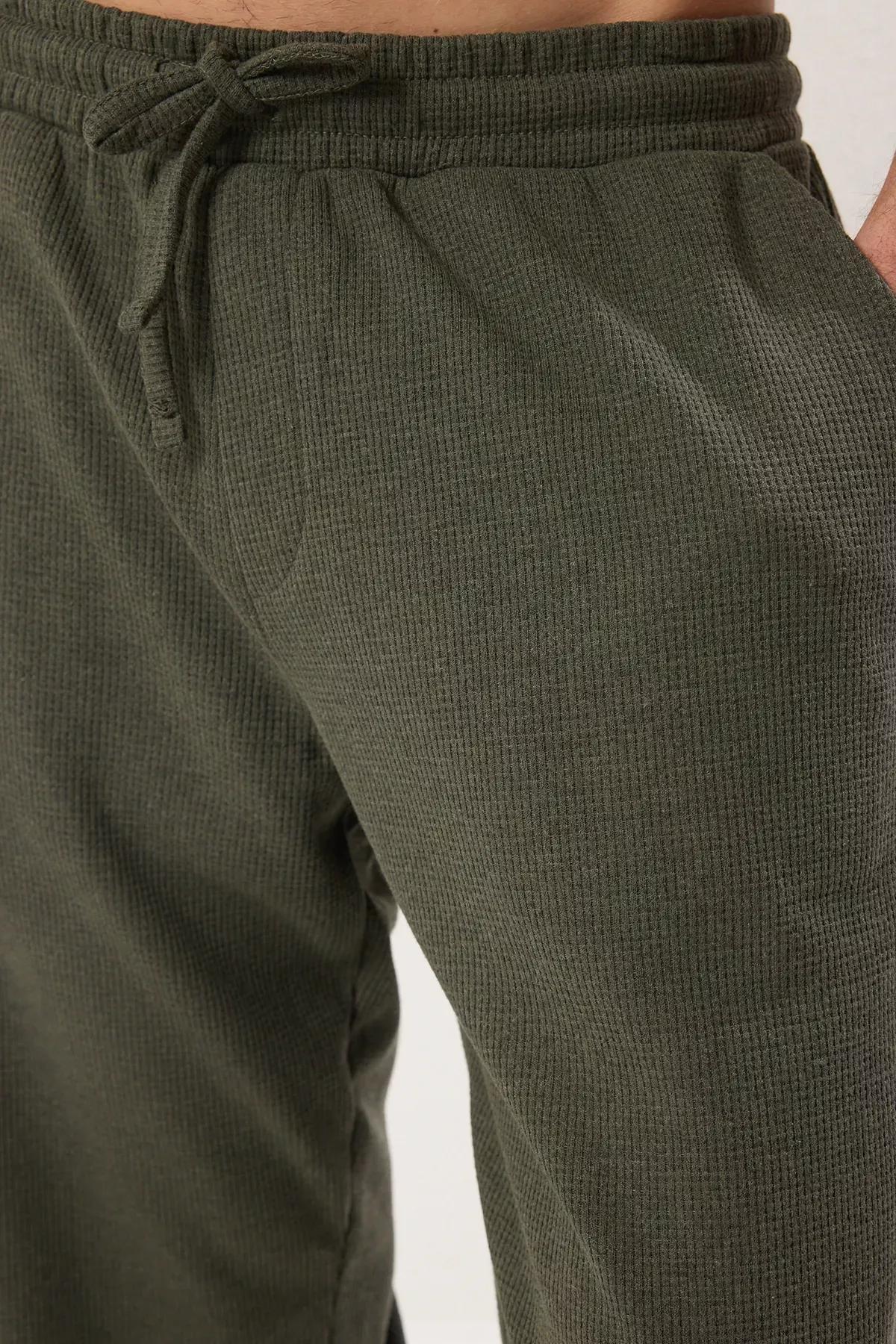 Green Oversize Textured Tracksuit, Khaki, large image number 3