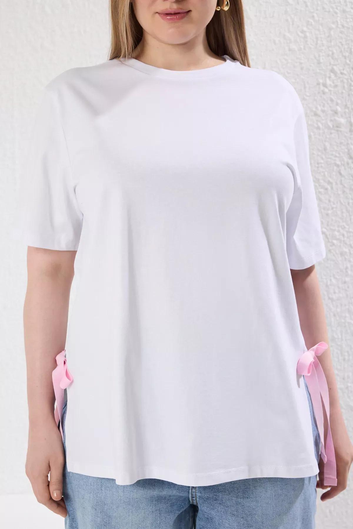 White Side Bow Tie T-Shirt, , large image number 2