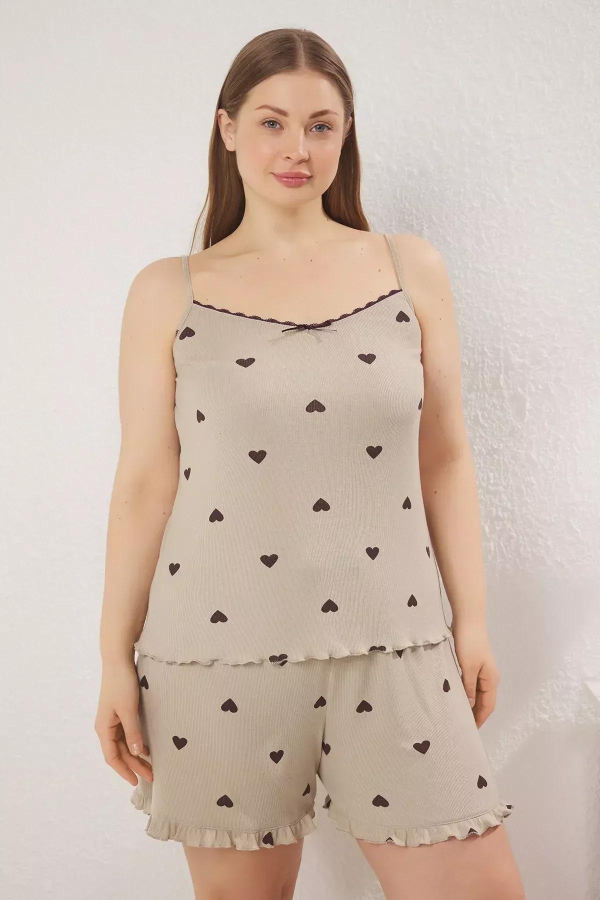 Green Patterned Knitted Pyjamas Set, C101_1687, large image number 2