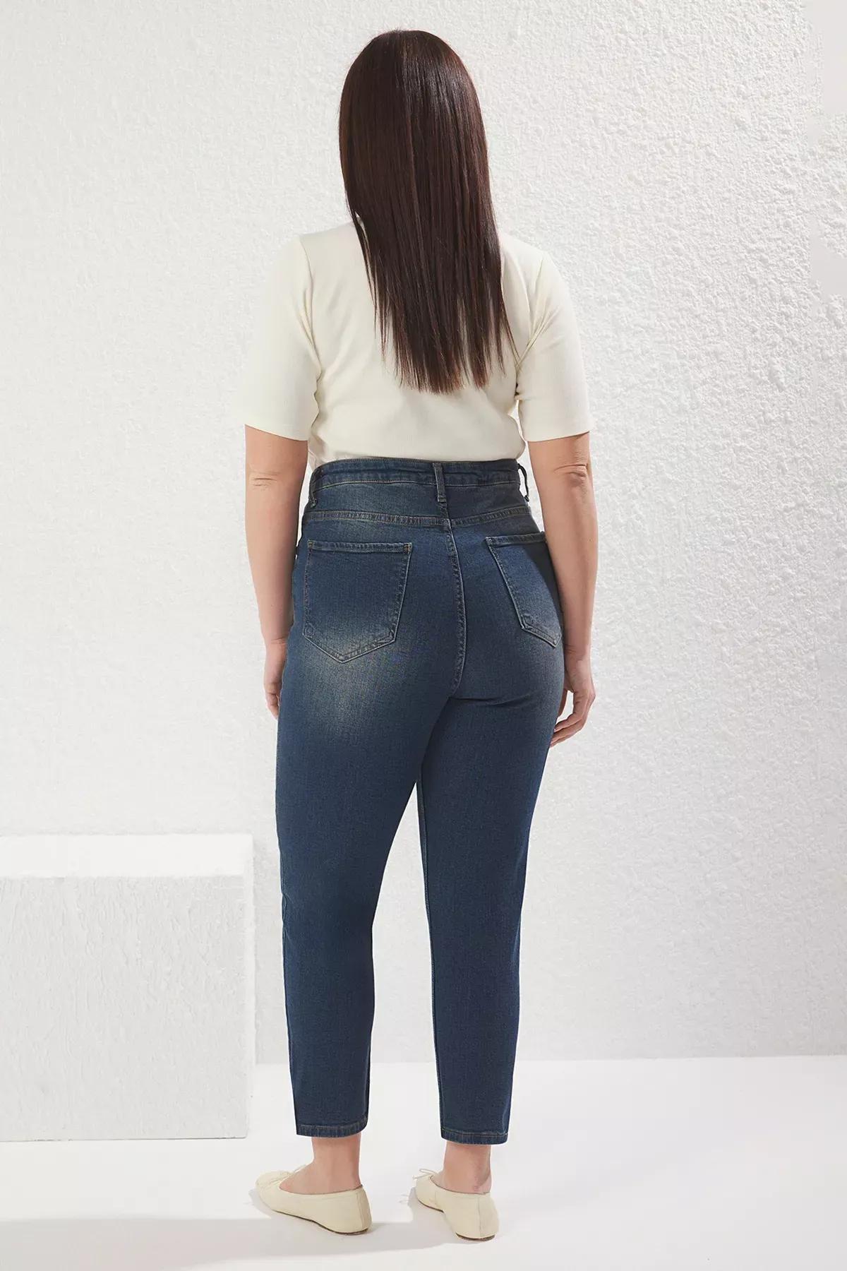 Blue Destroy Skinny Jeans, DARK BLUE, large image number 3