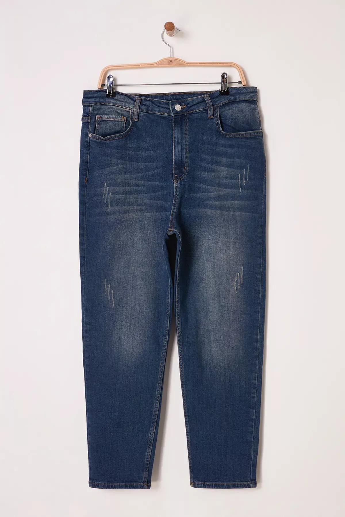 Blue Destroy Skinny Jeans, DARK BLUE, large image number 4