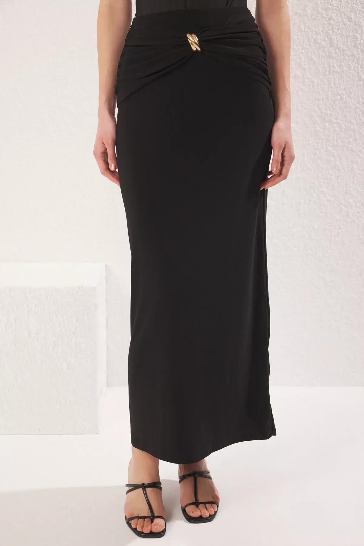 Black Gold Knit Fish Skirt, , large image number 0