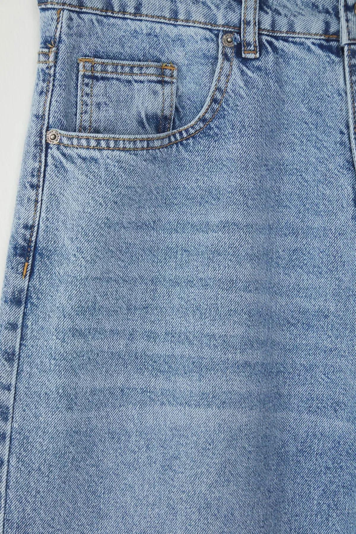 Blue Baggy Denim Shorts, Blue, large image number 2