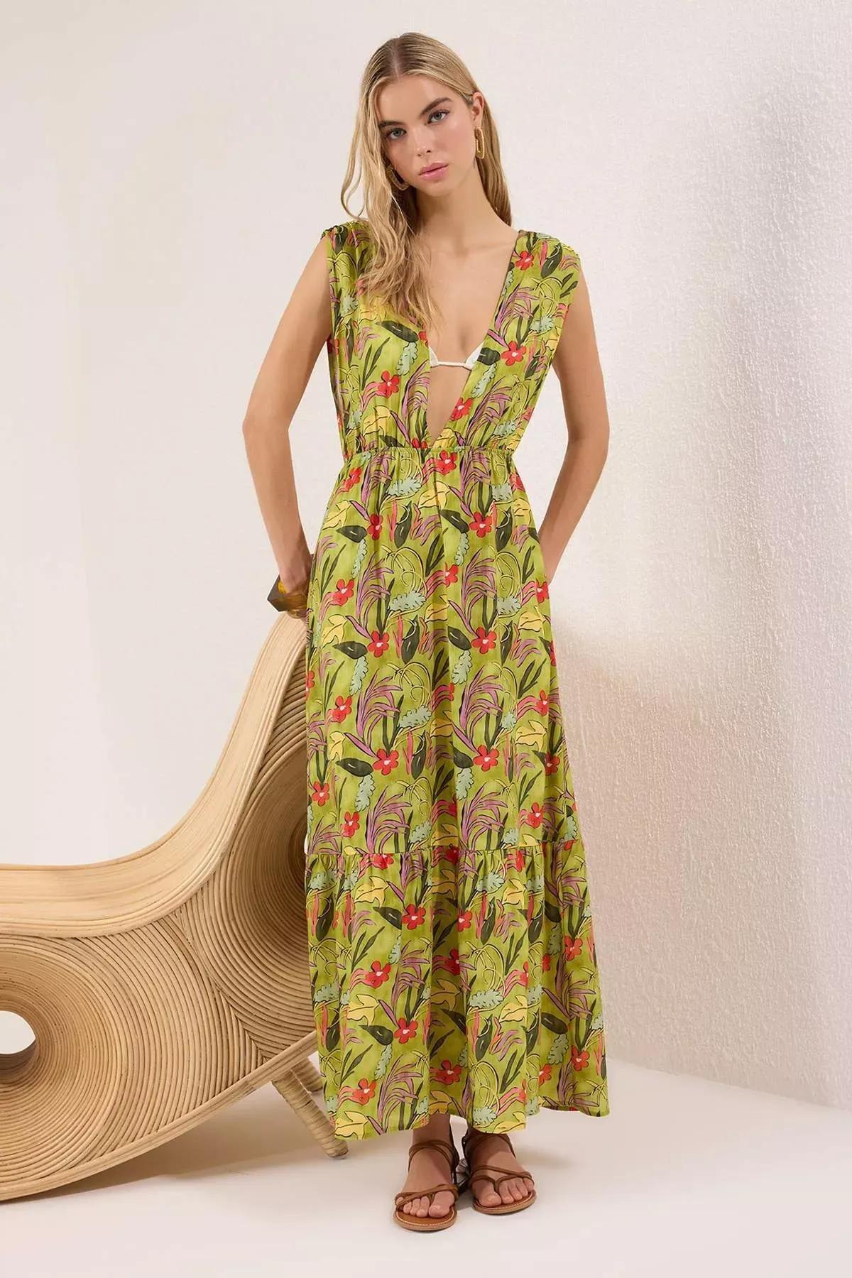 Multicolour Floral Maxi Dress, Very colorful, large image number 0