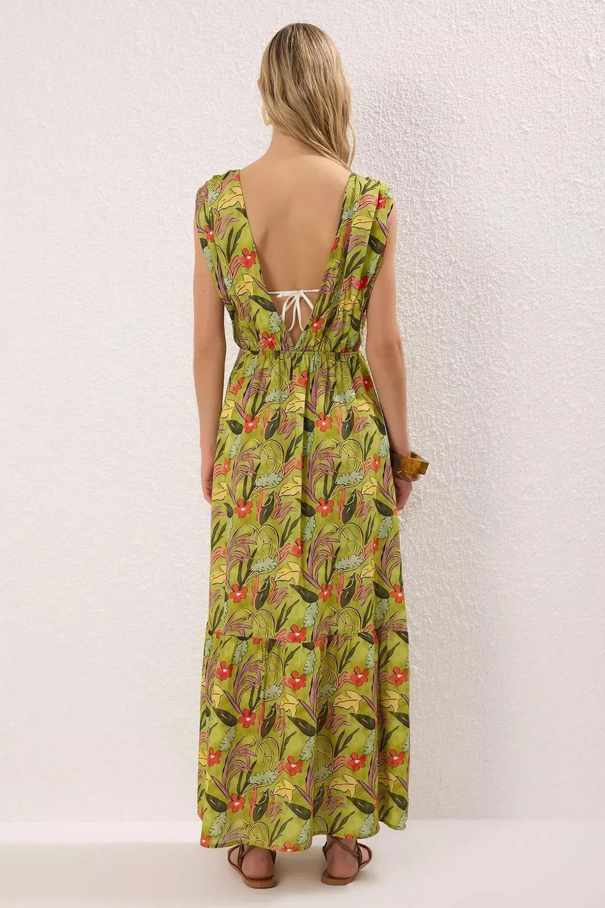 Multicolour Floral Maxi Dress, Very colorful, large image number 3