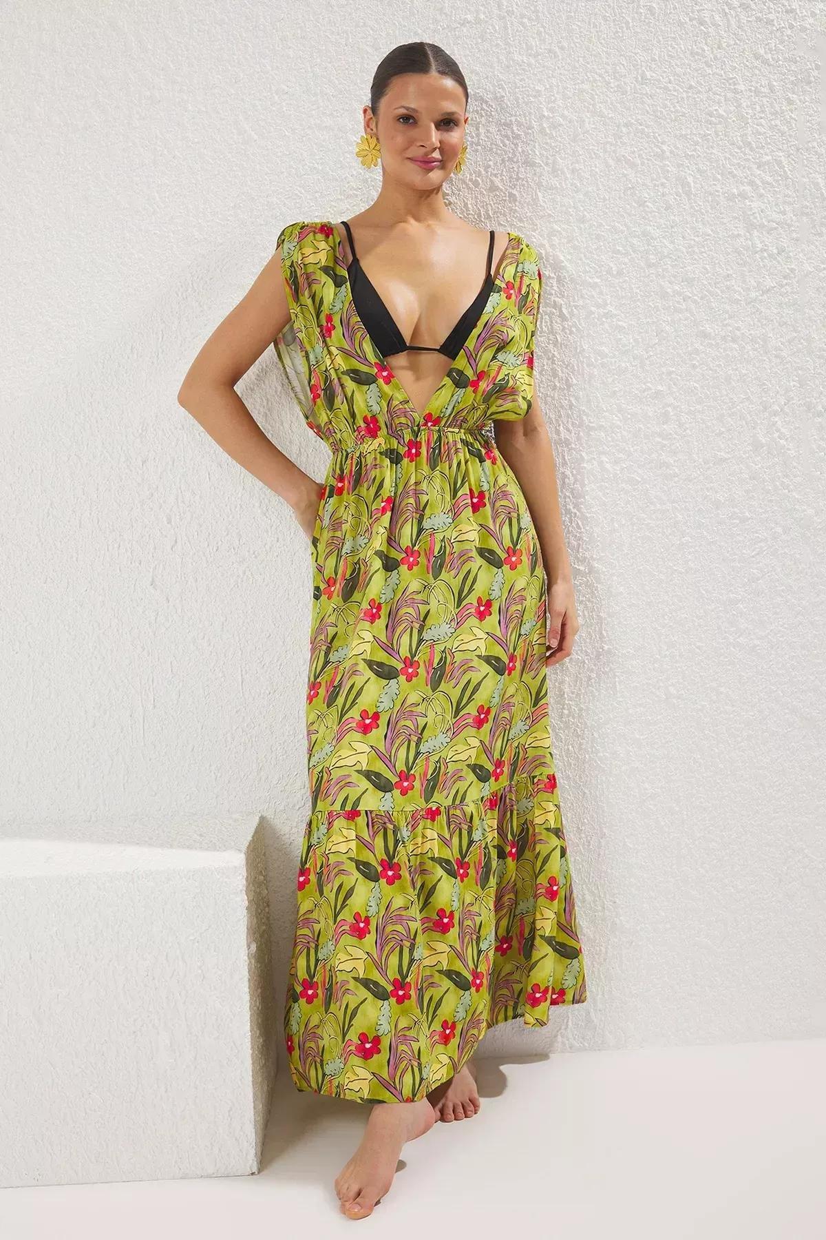 Multicolour Floral Maxi Dress, Very colorful, large image number 4