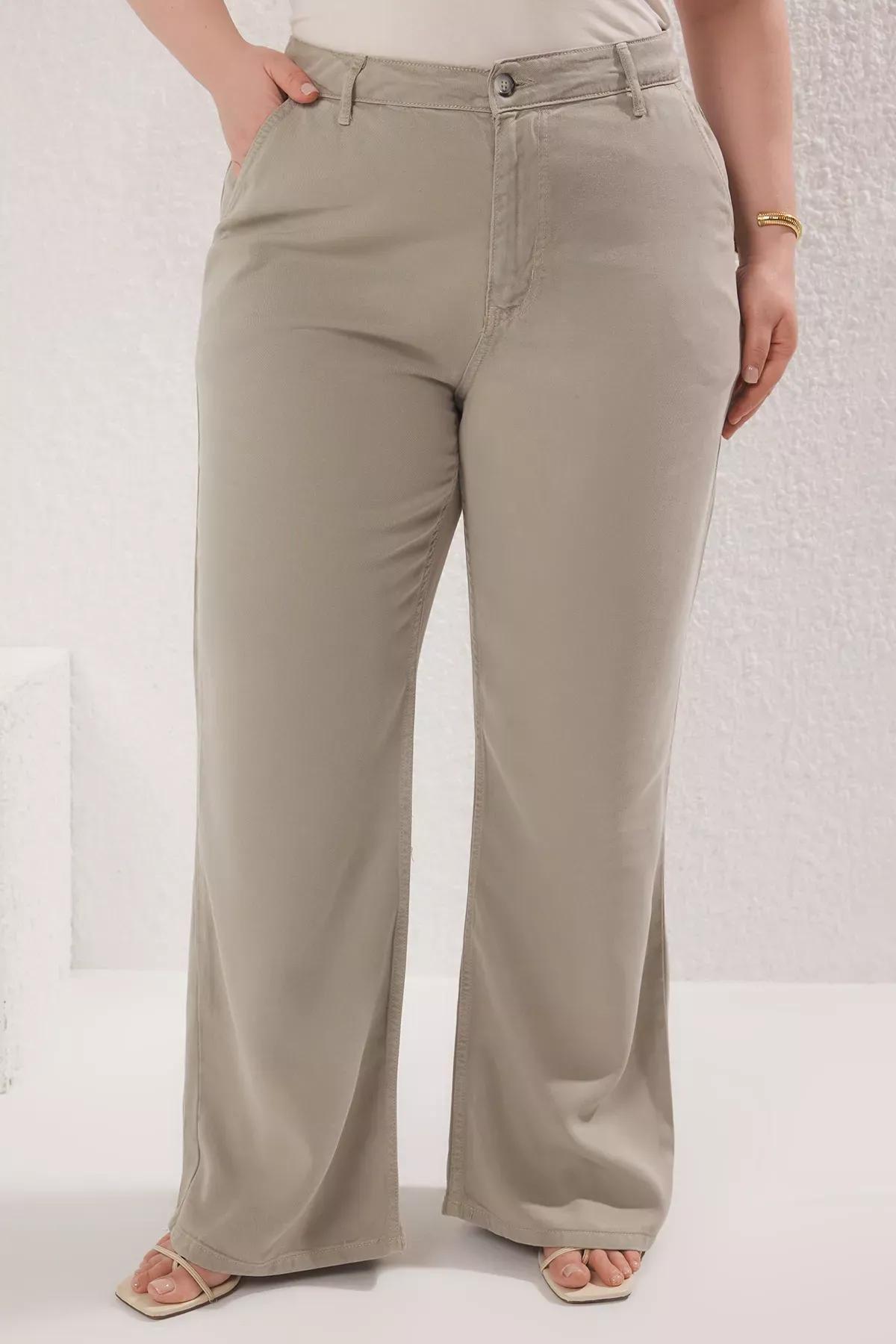 Green Sustainable Wide Leg Jeans, , large image number 2