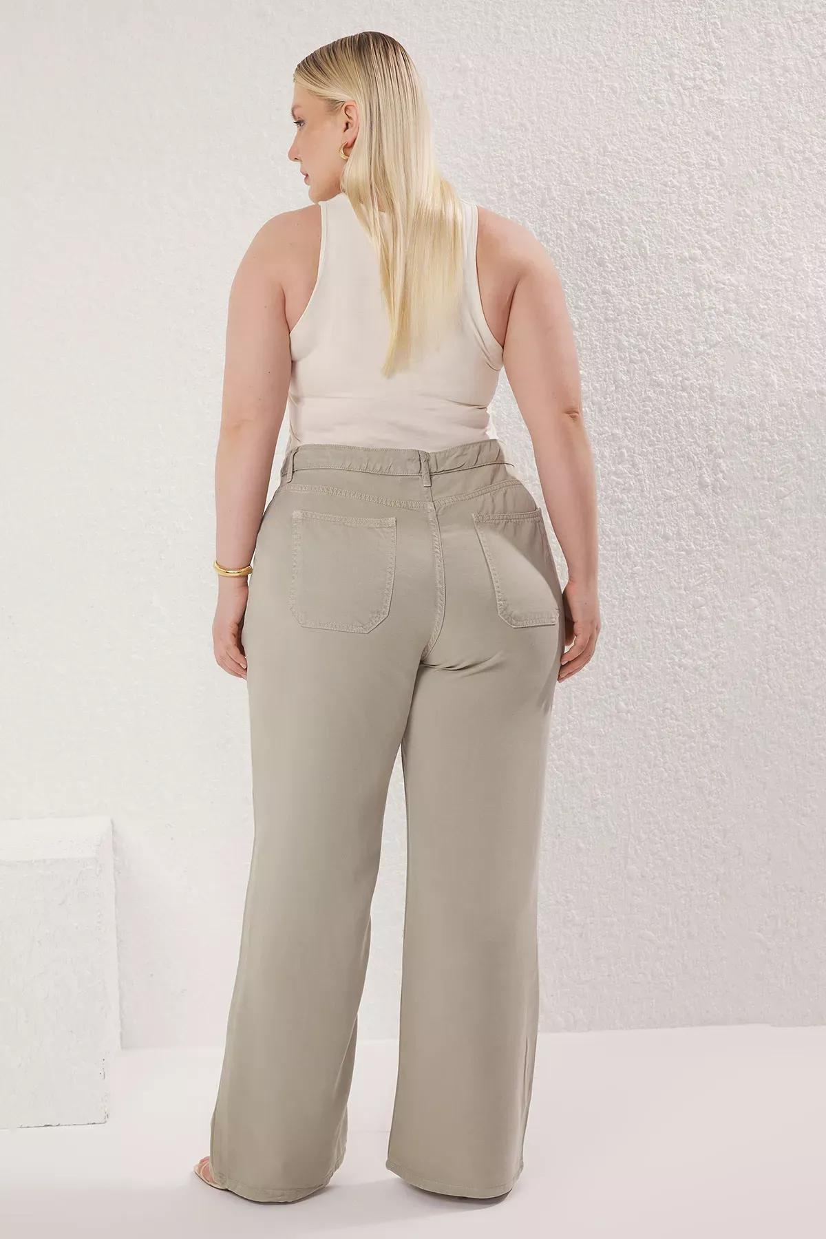 Green Sustainable Wide Leg Jeans, , large image number 3