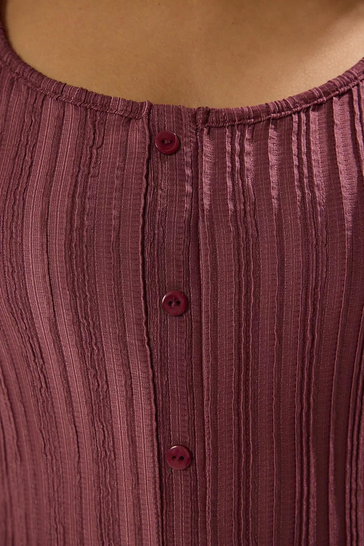 Purple  Flounce Maxi Dress, Plum, large image number 2
