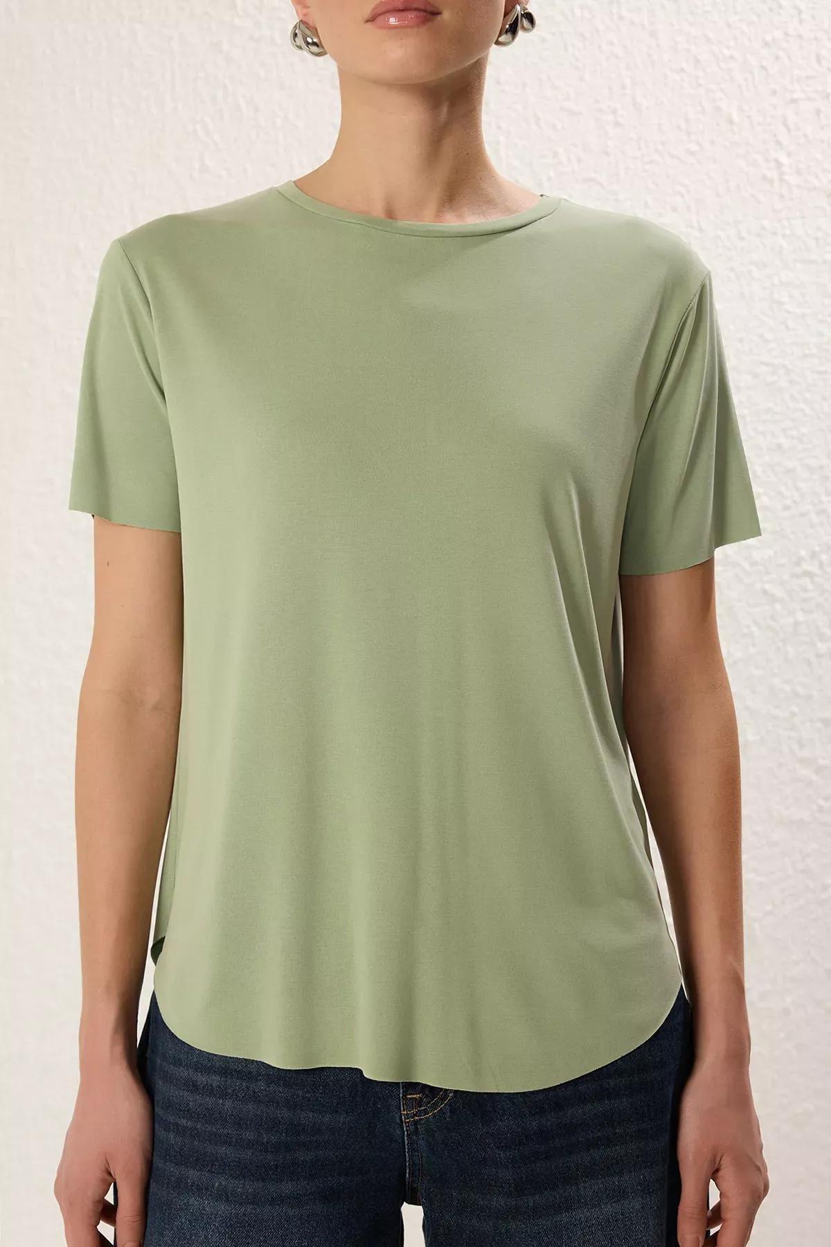 Green Modal Fabric Oversize T-Shirt, , large image number 2