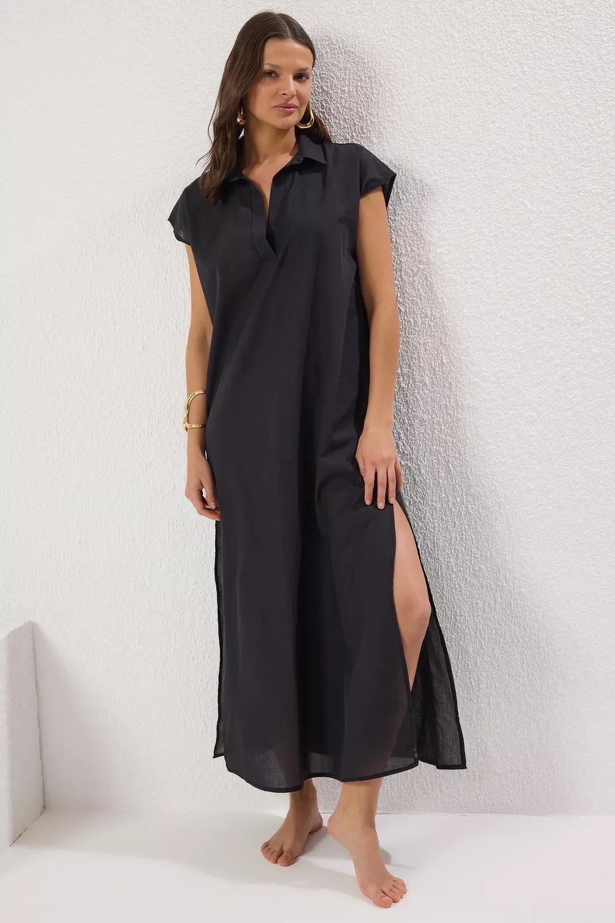 Black Midi Dress, , large image number 0