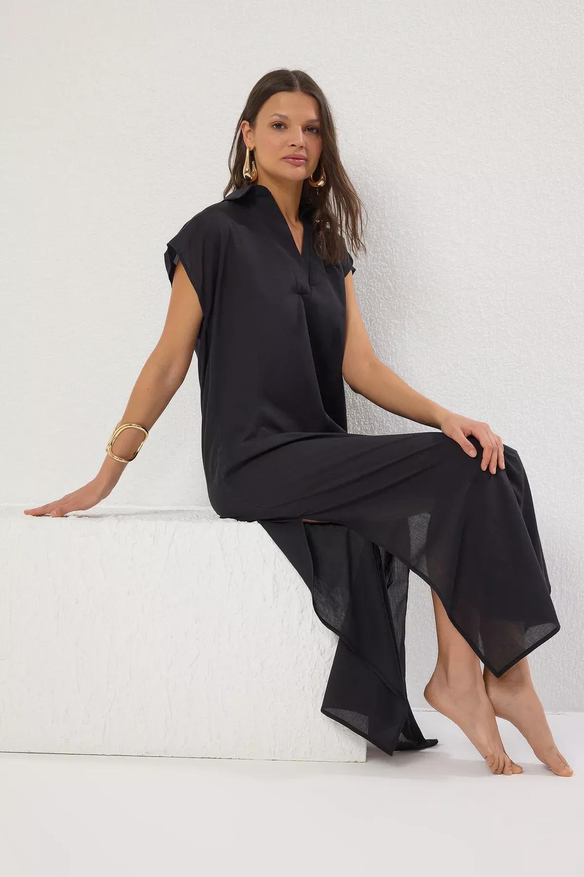 Black Midi Dress, , large image number 1