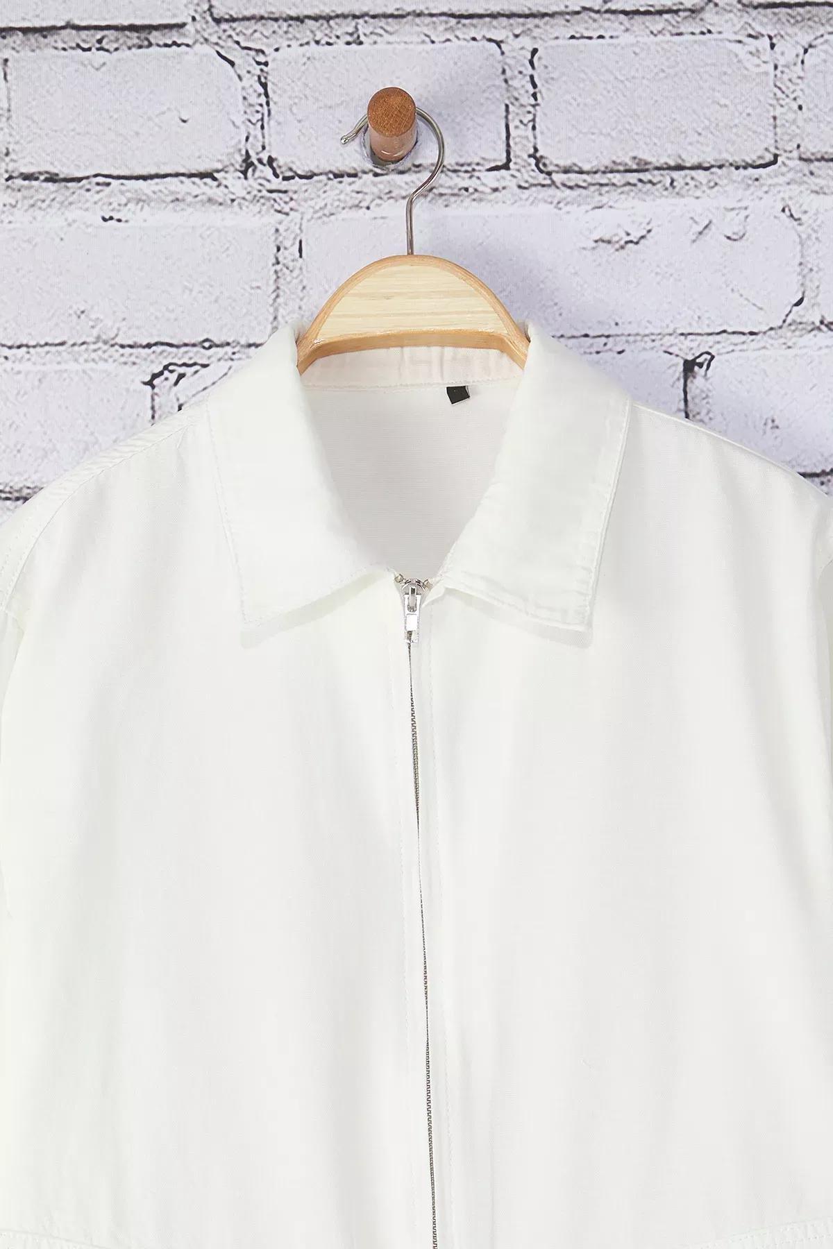 Beige Regular Jacket, , large image number 5