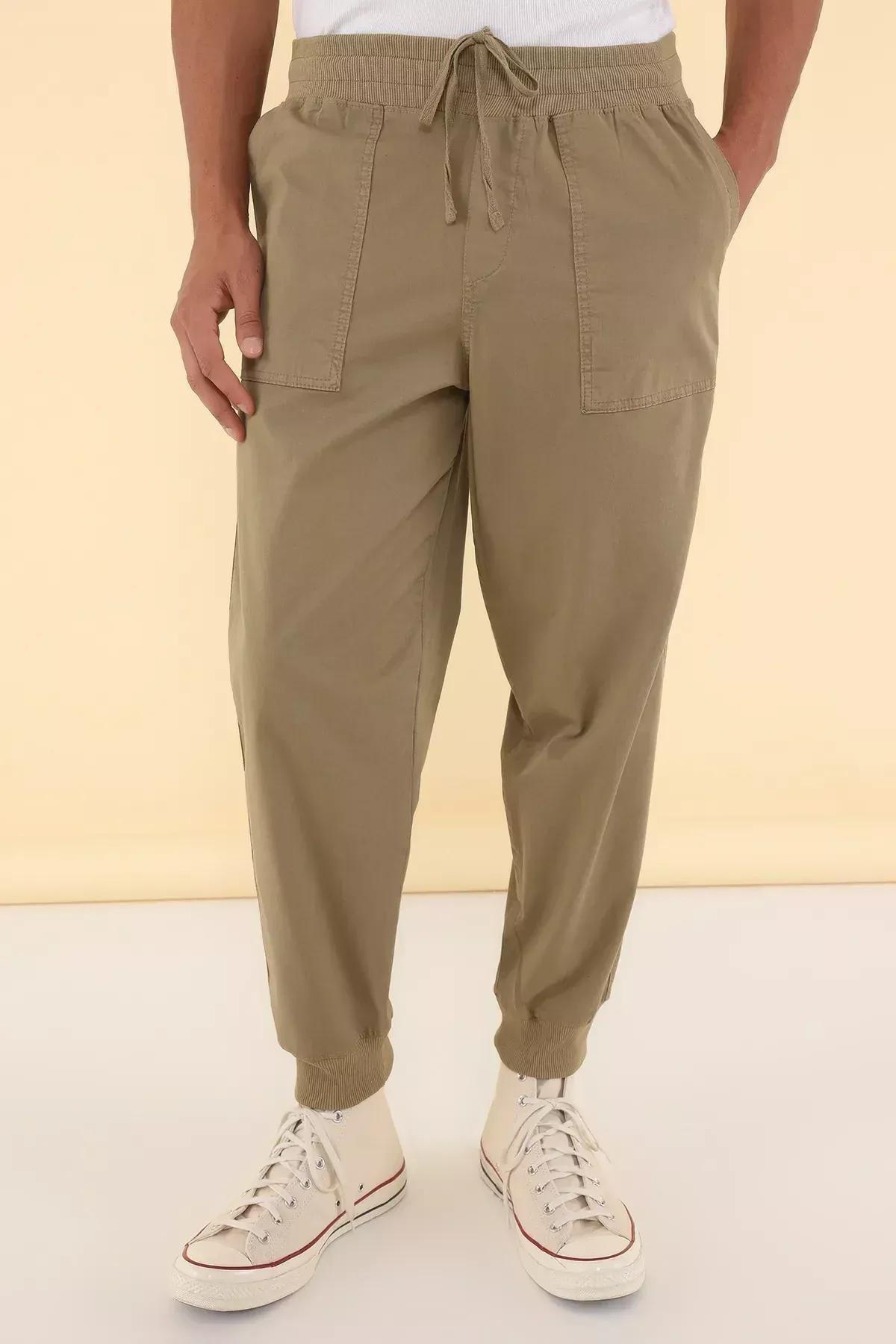 Green Unisex Trousers, Mink, large image number 3
