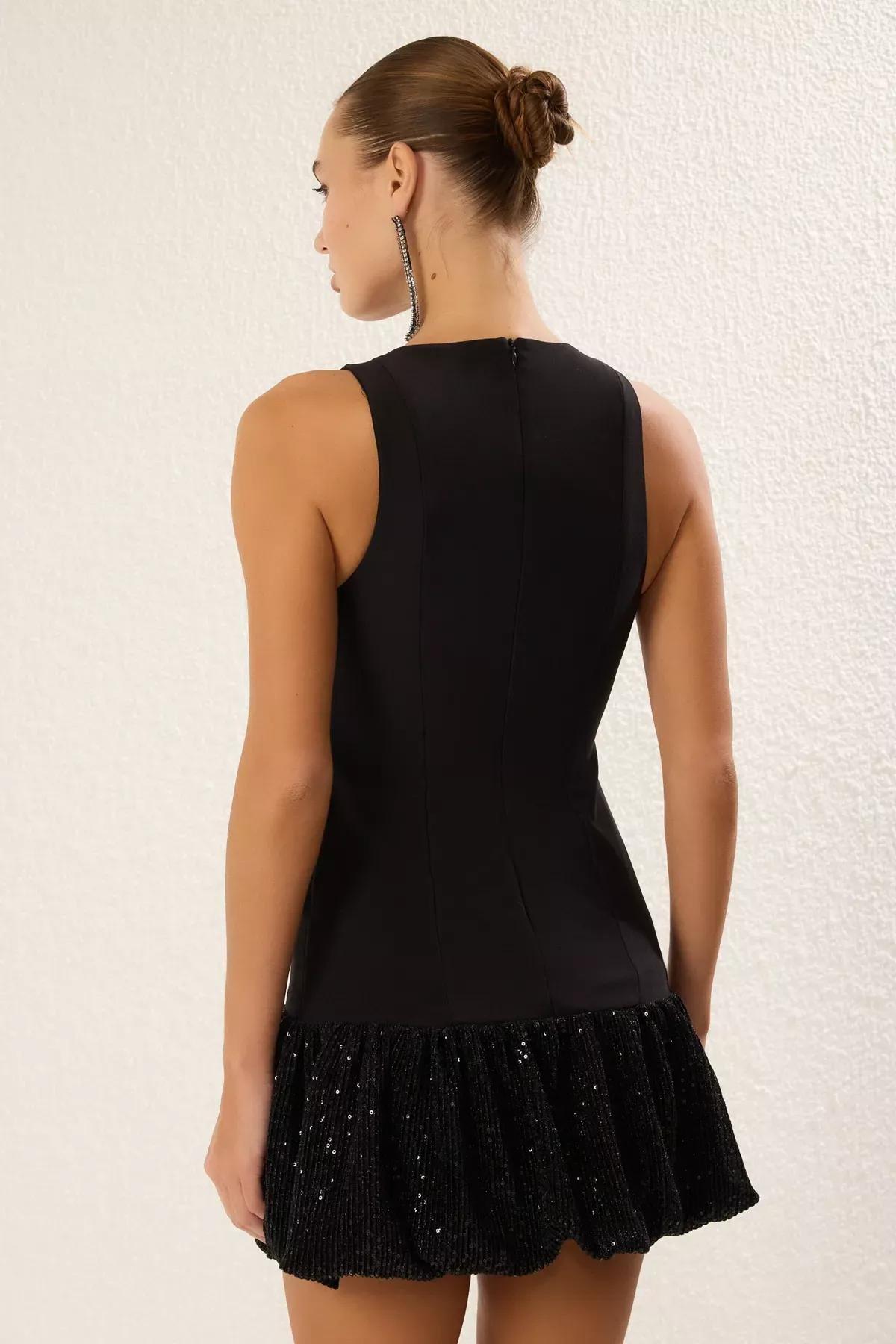 Black A-Line Dress, , large image number 4