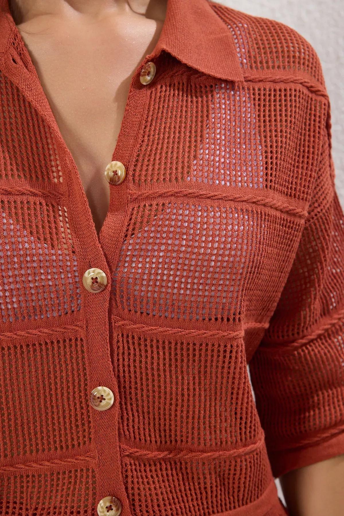 Red Knit Beach Shirt, , large image number 2