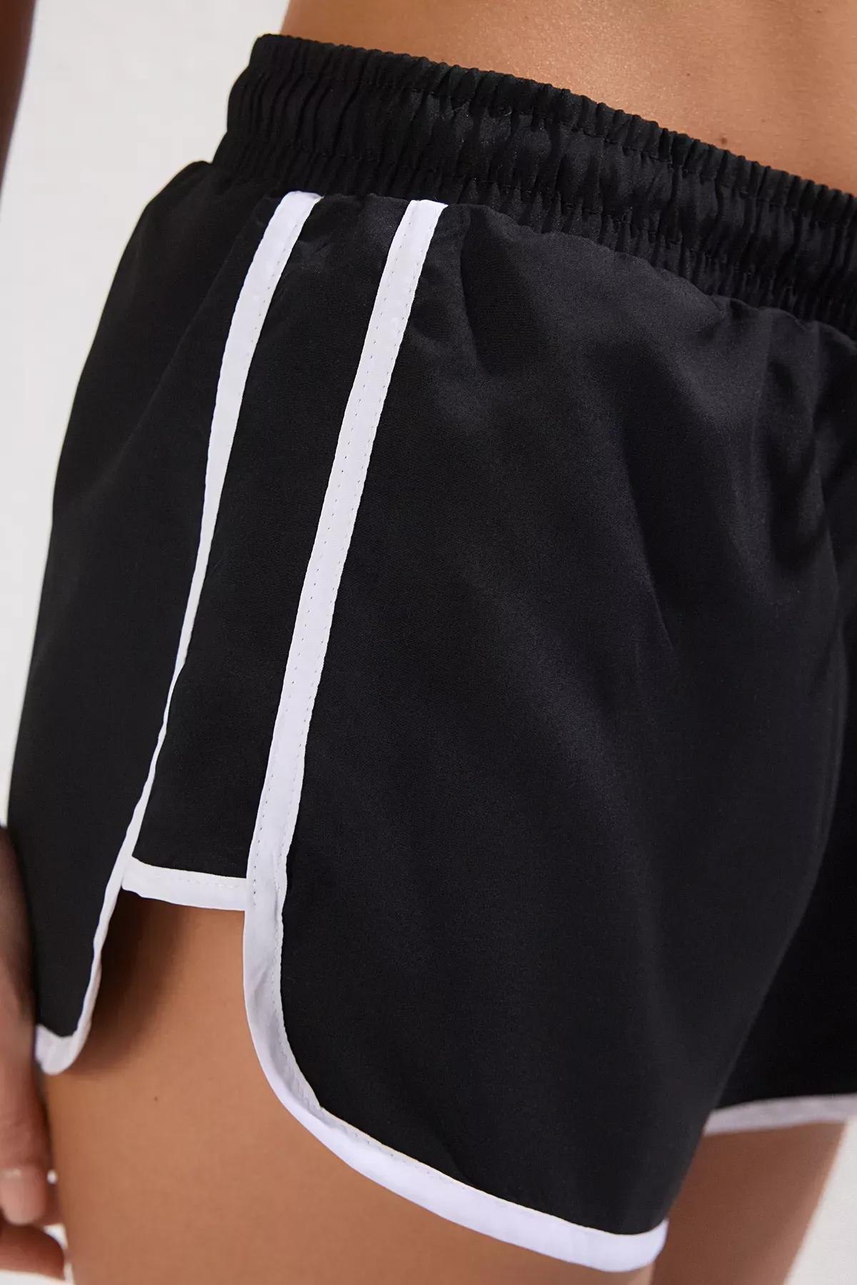 Black Woven Swim Shorts, , large image number 2